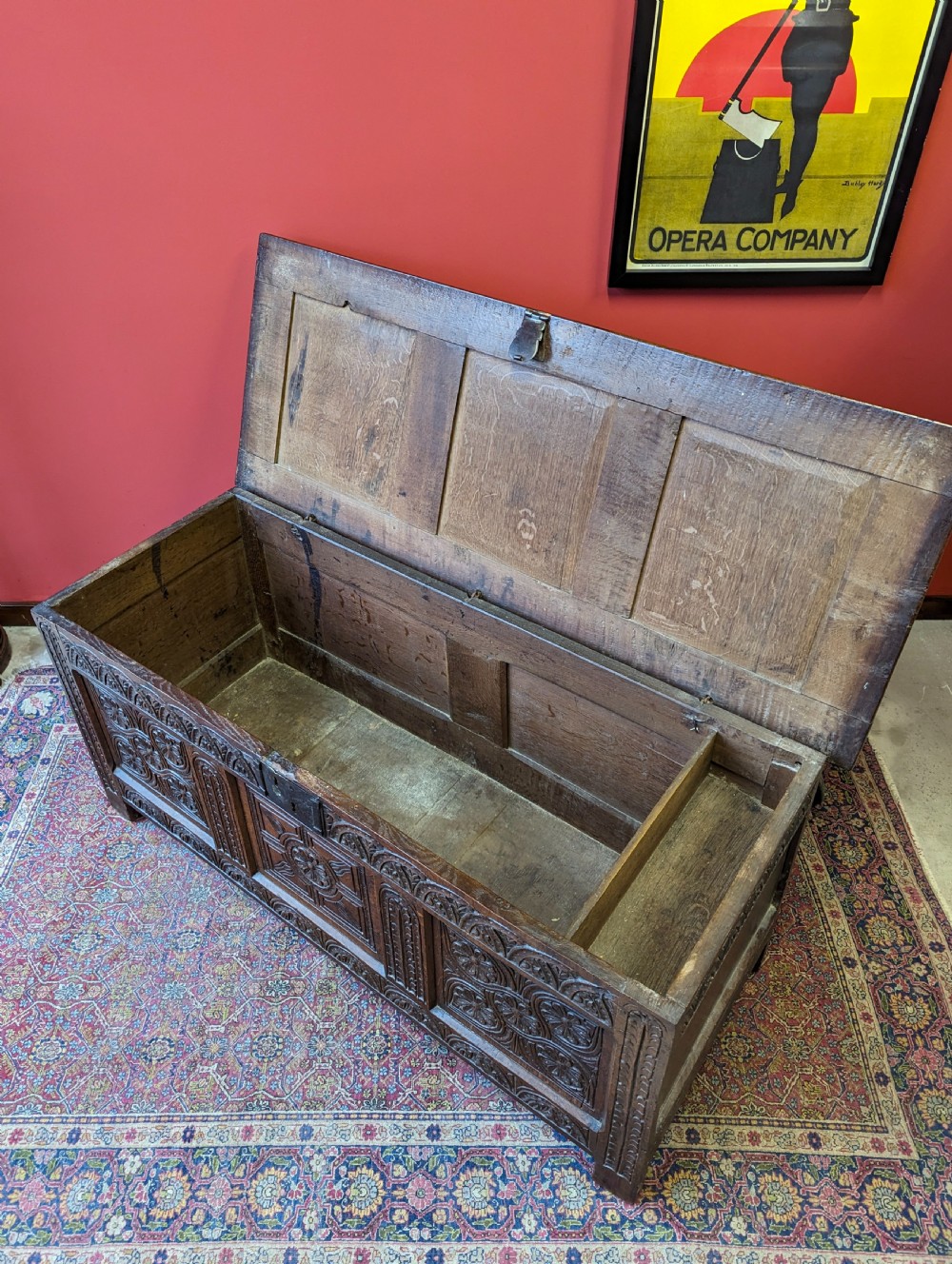 Antique 17th Century Oak Coffer View VIII