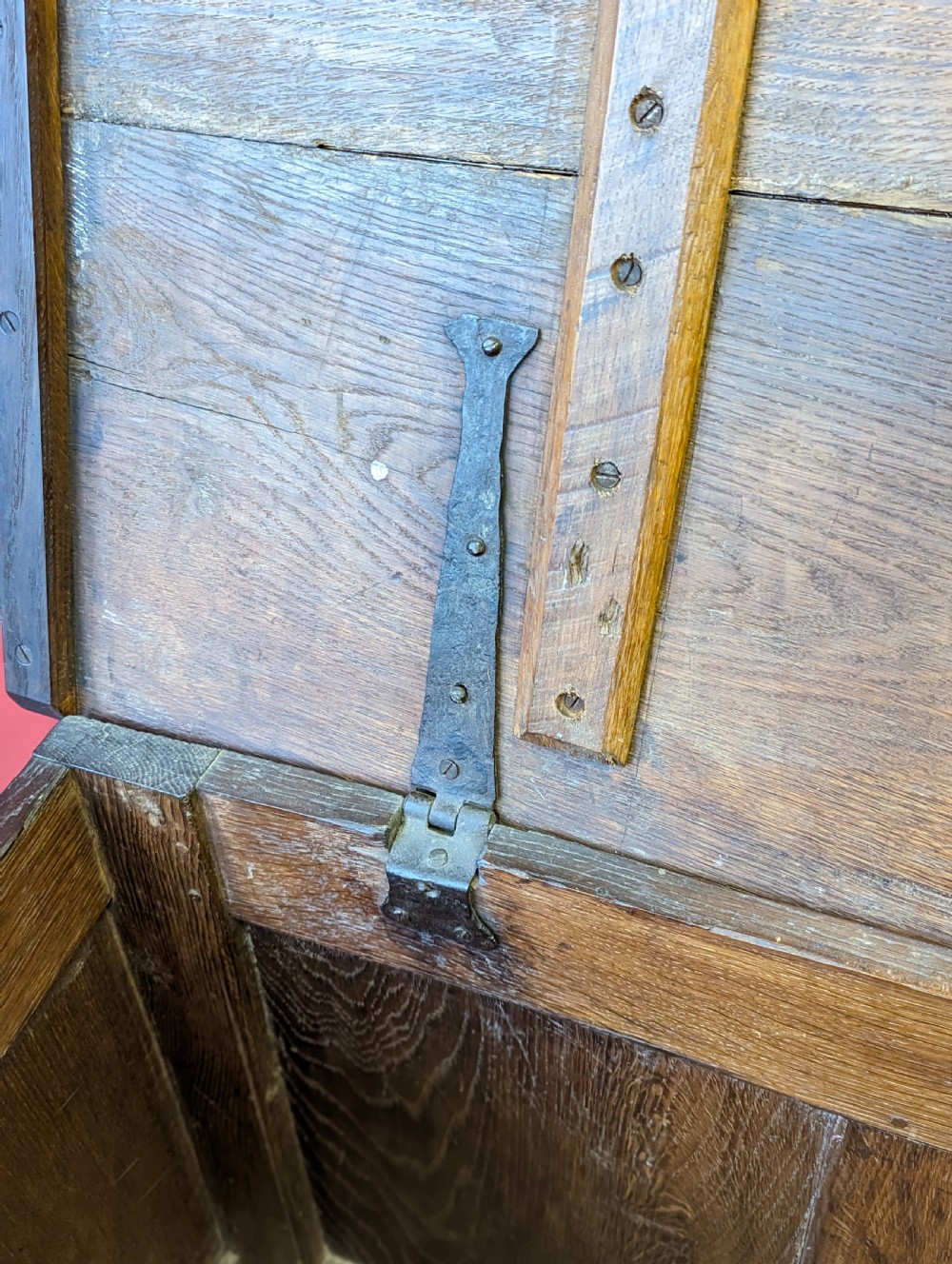 Antique Georgian Carved Oak Coffer View III