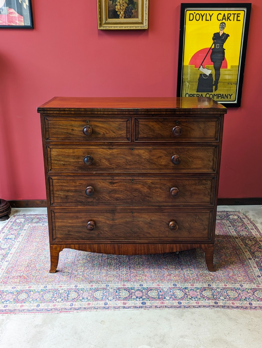 Antique Georgian Mahogany Chest of Drawers View II