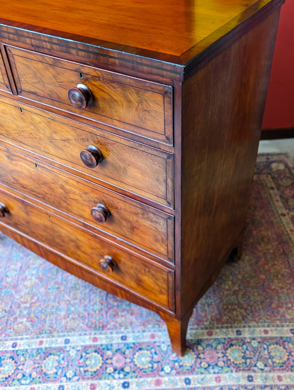 Antique Georgian Mahogany Chest of Drawers View IV