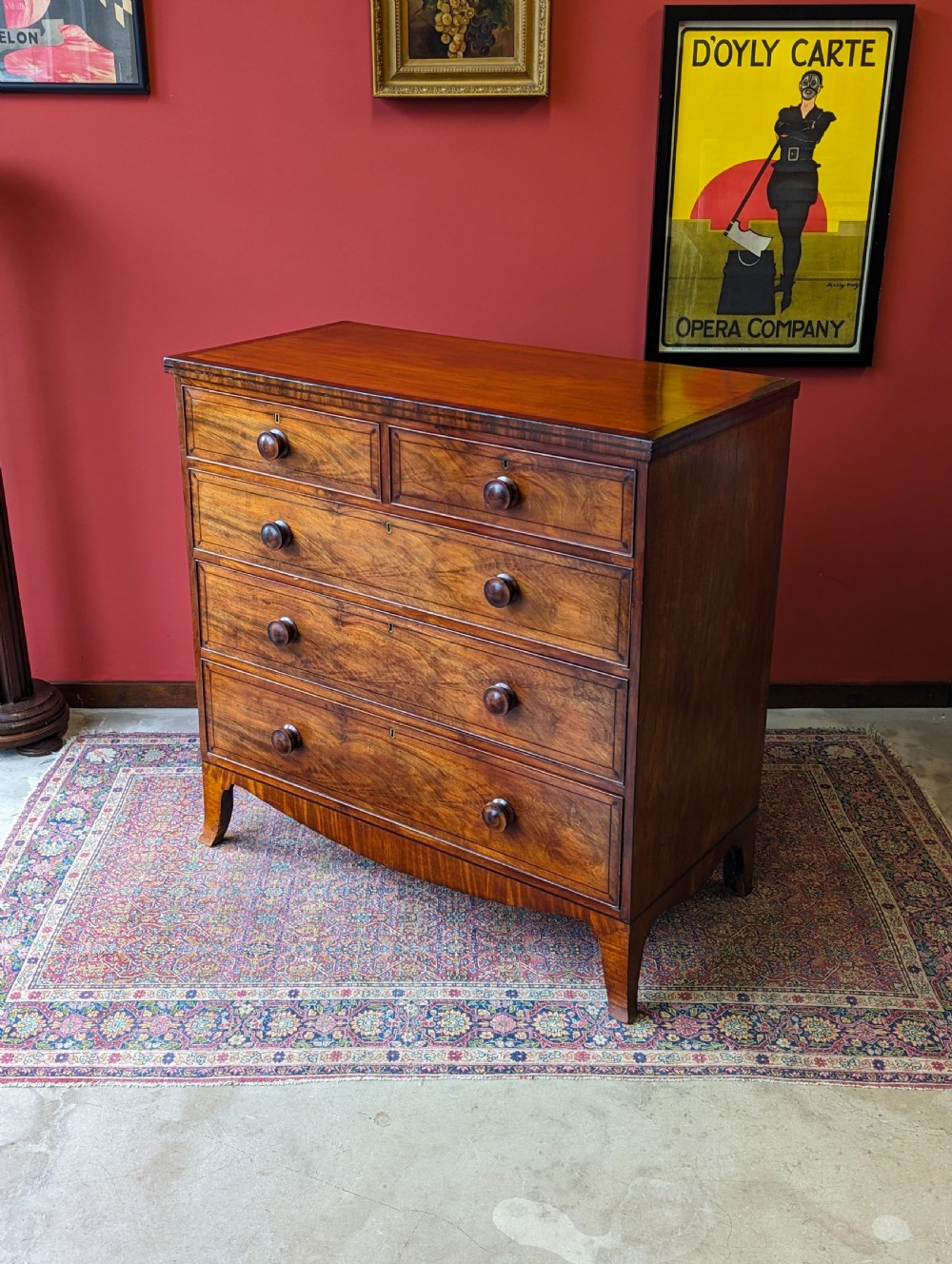 Antique Georgian Mahogany Chest of Drawers View V