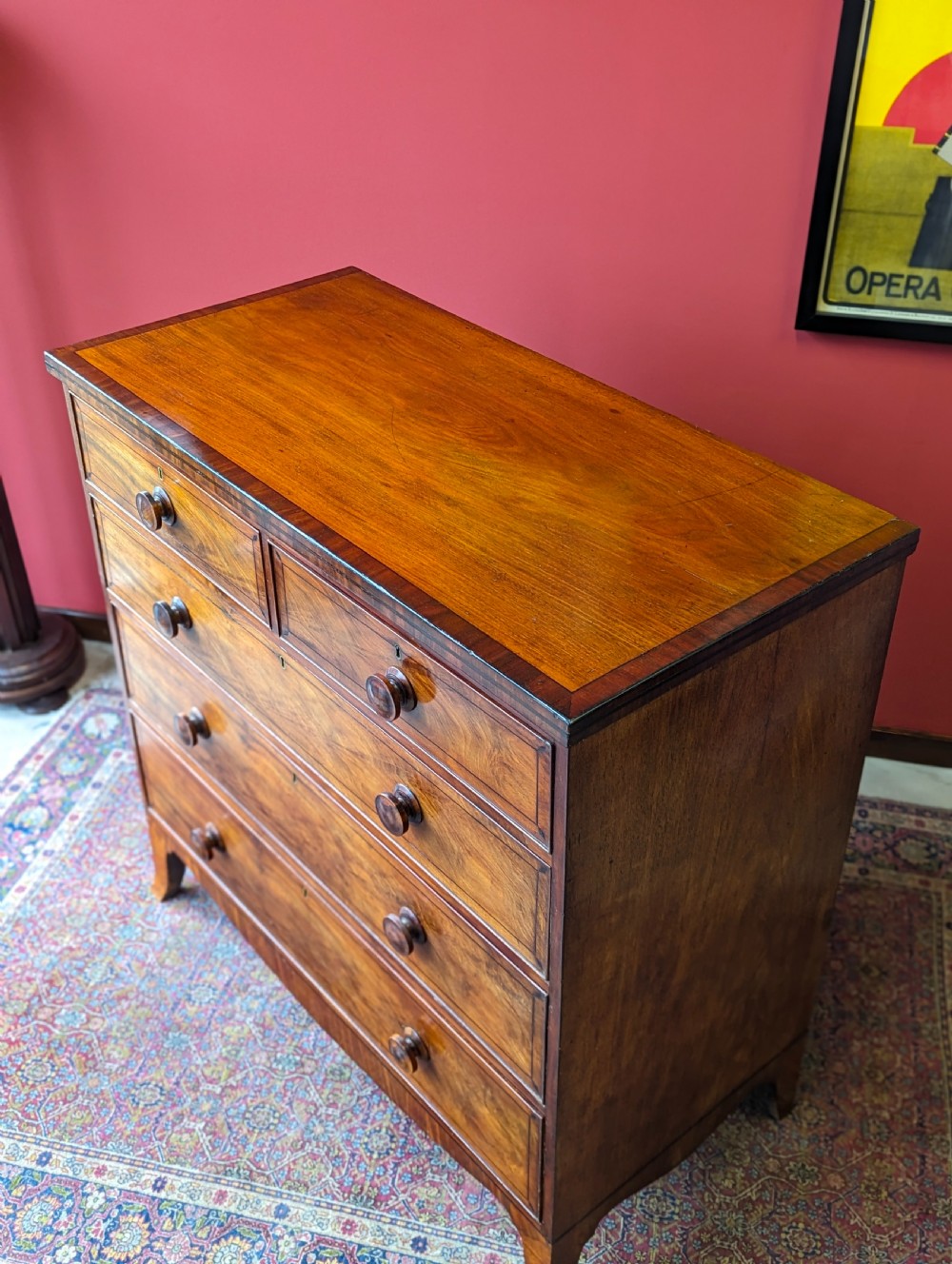 Antique Georgian Mahogany Chest of Drawers View VI