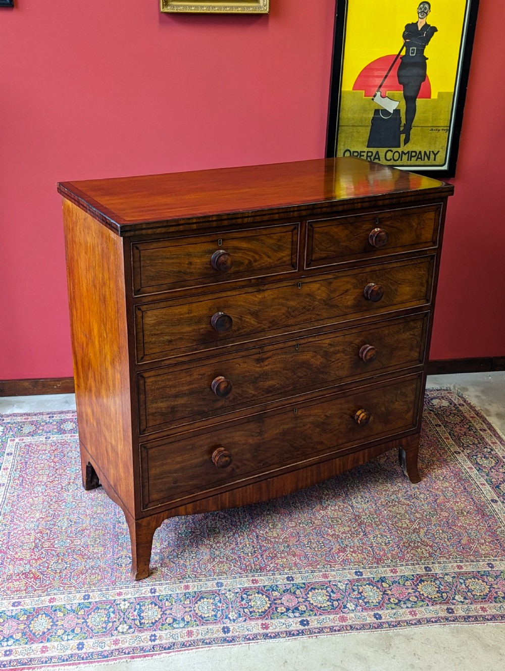 Antique Georgian Mahogany Chest of Drawers View VII