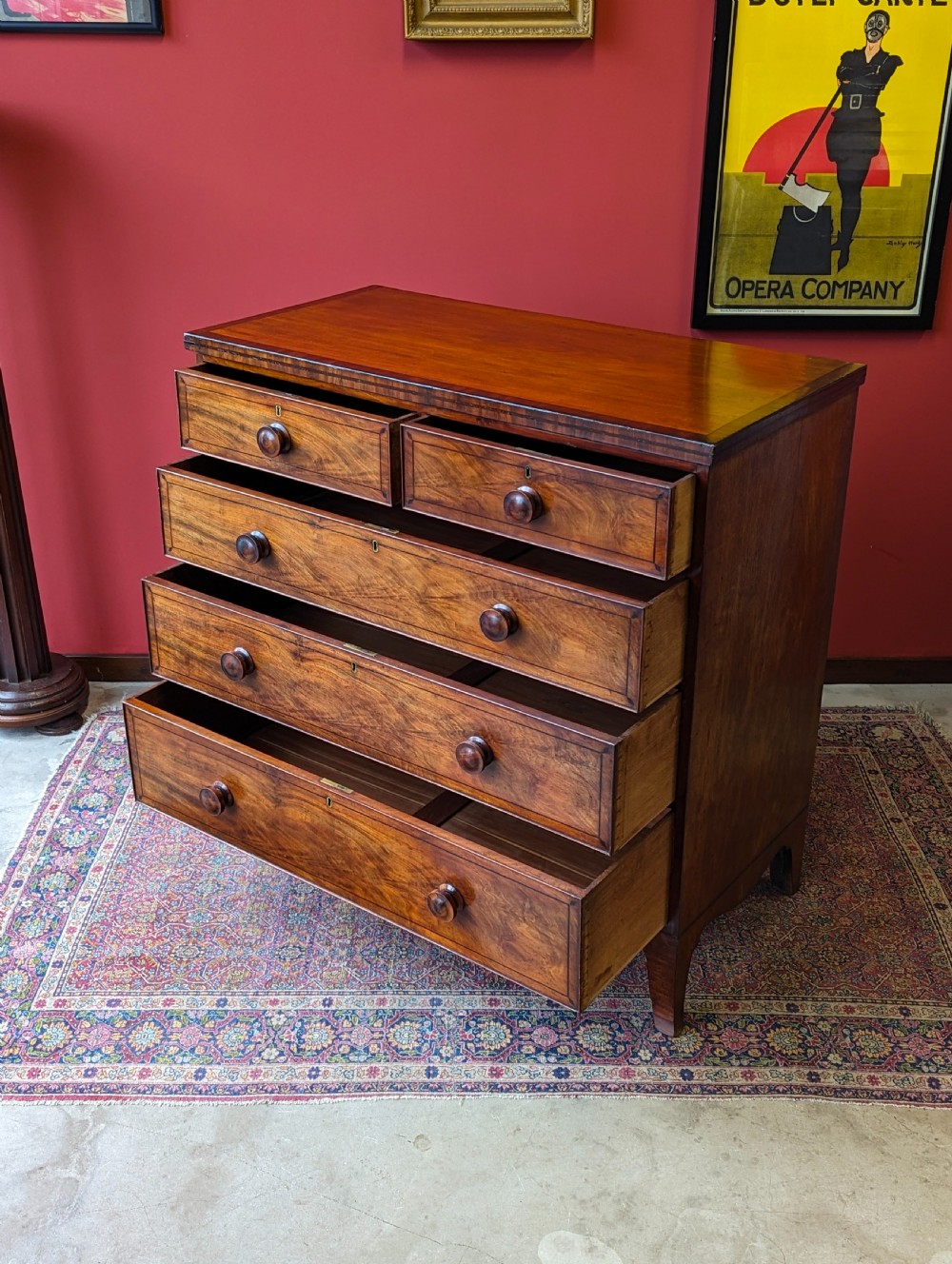 Antique Georgian Mahogany Chest of Drawers View VIII