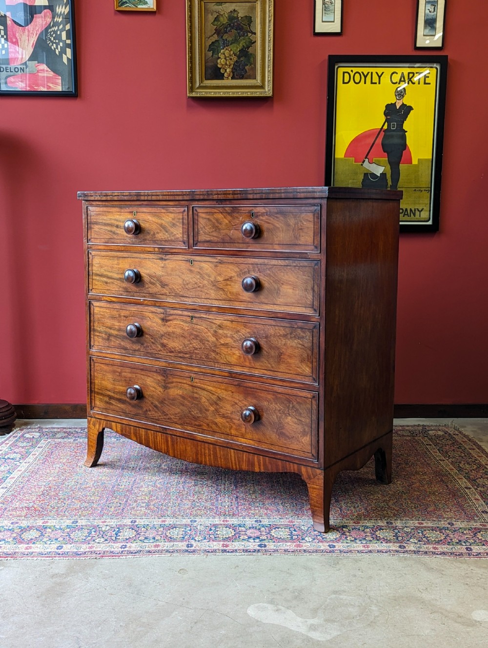 Antique Georgian Mahogany Chest of Drawers View IX