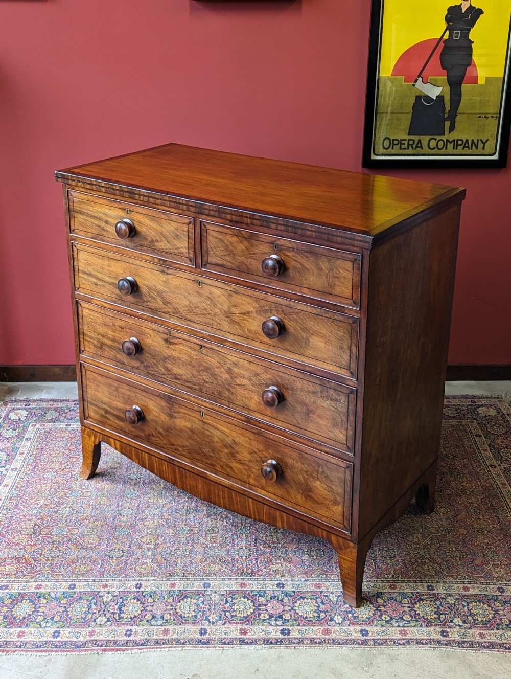 Antique Georgian Mahogany Chest of Drawers View X