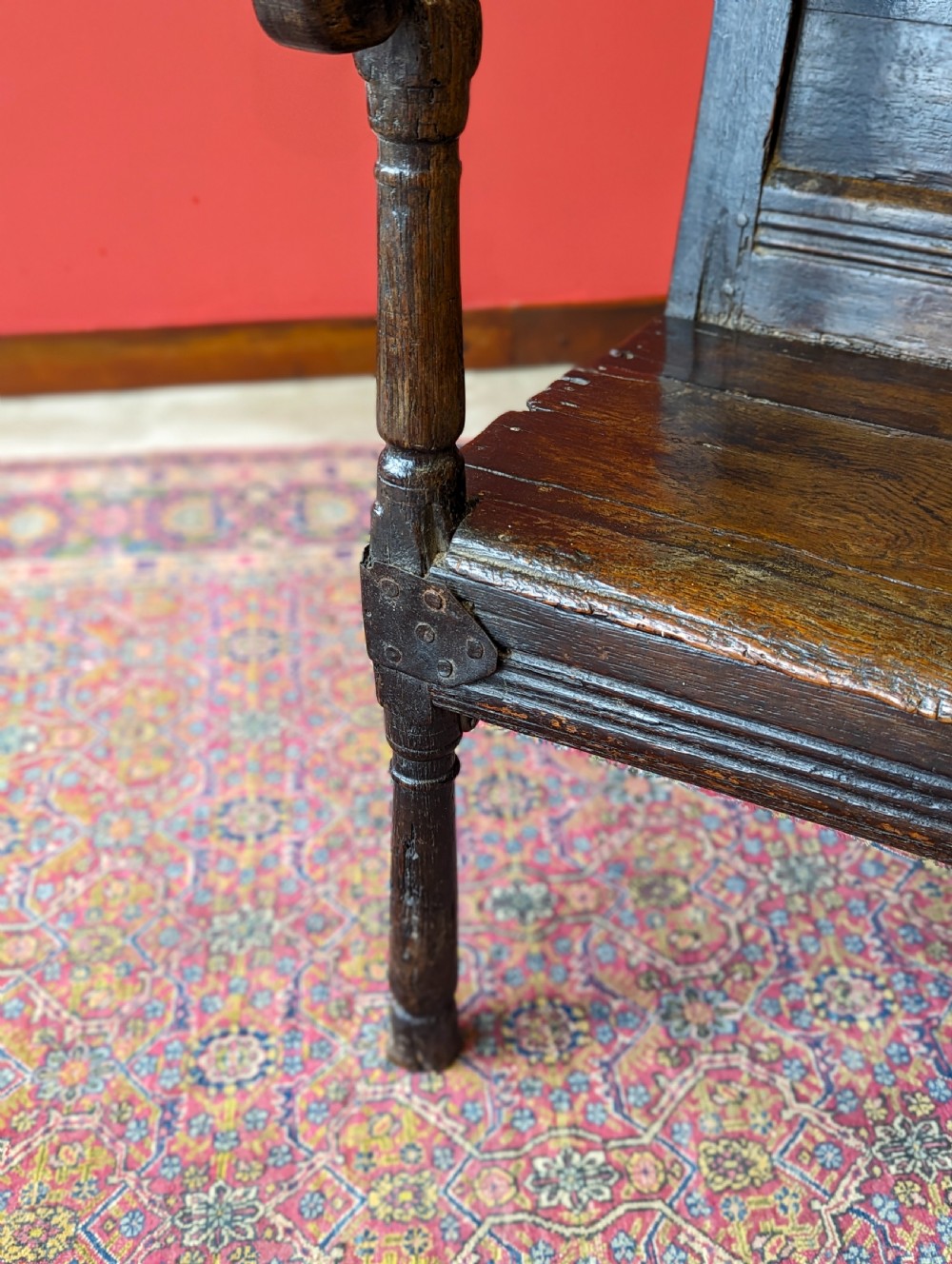 Antique 17th Century Oak Wainscot Chair View V