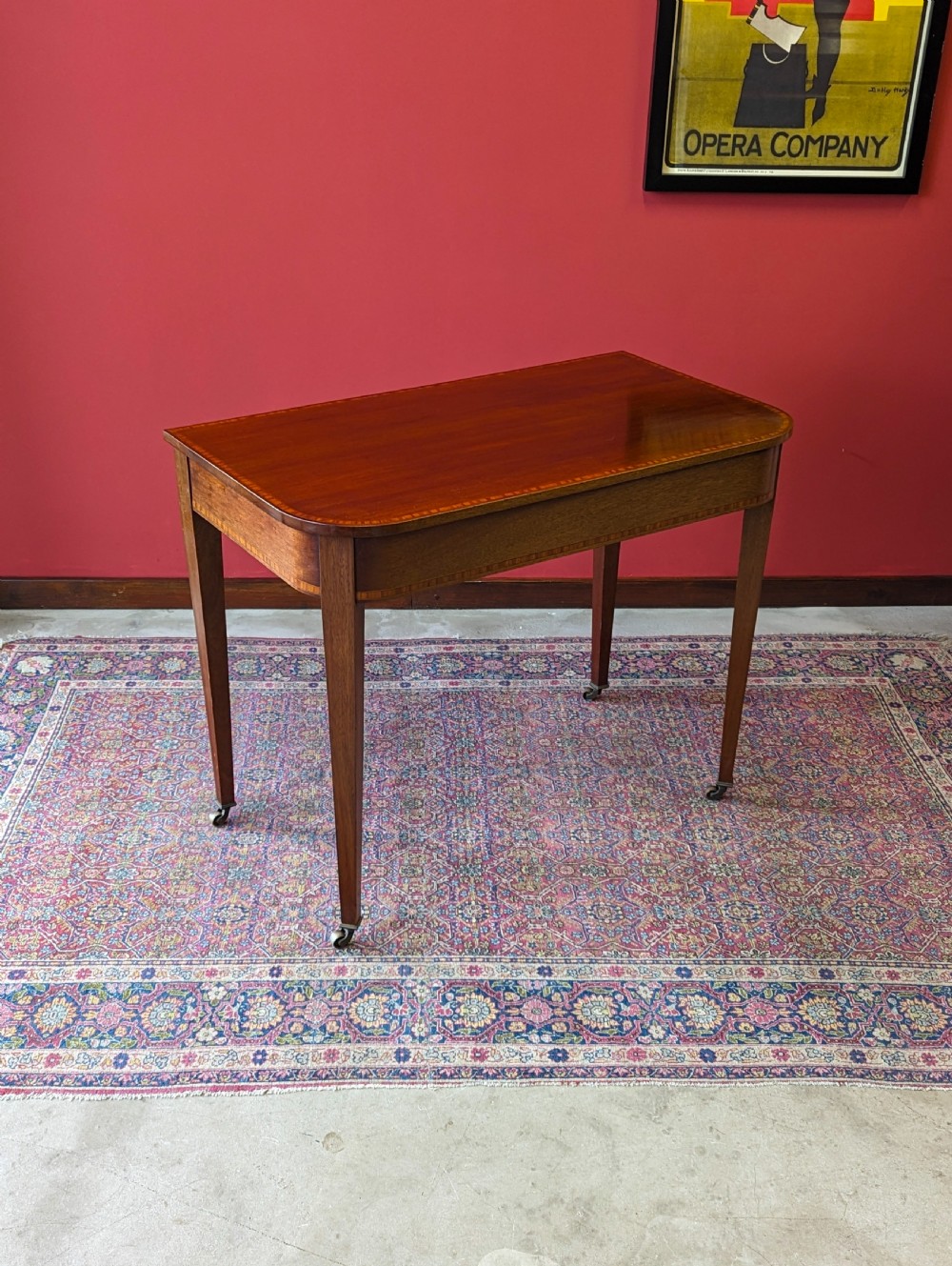 Antique Victorian Mahogany Console Table View IV