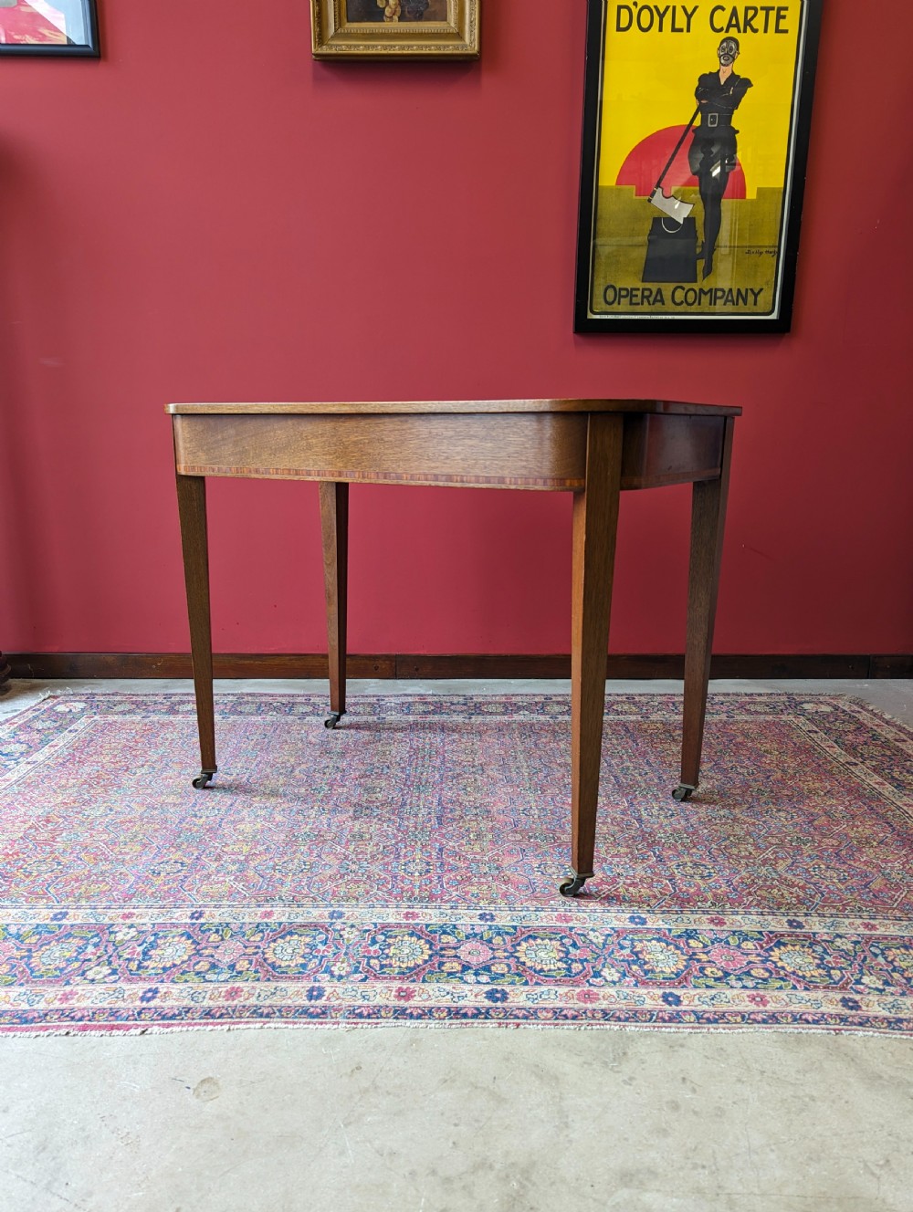 Antique Victorian Mahogany Console Table View VI