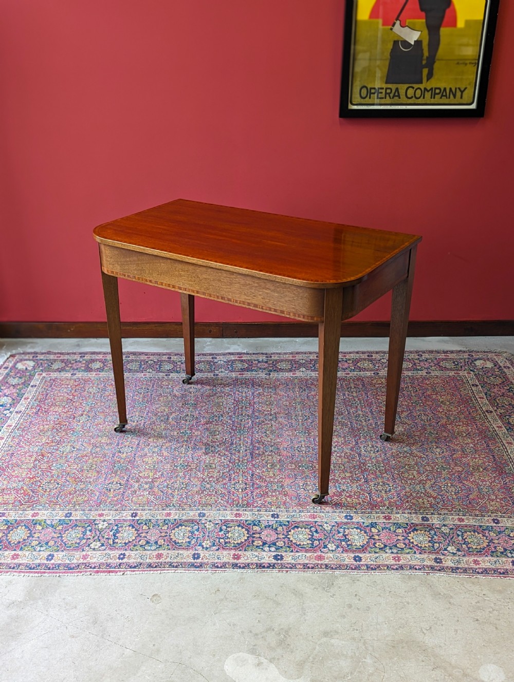 Antique Victorian Mahogany Console Table View VII