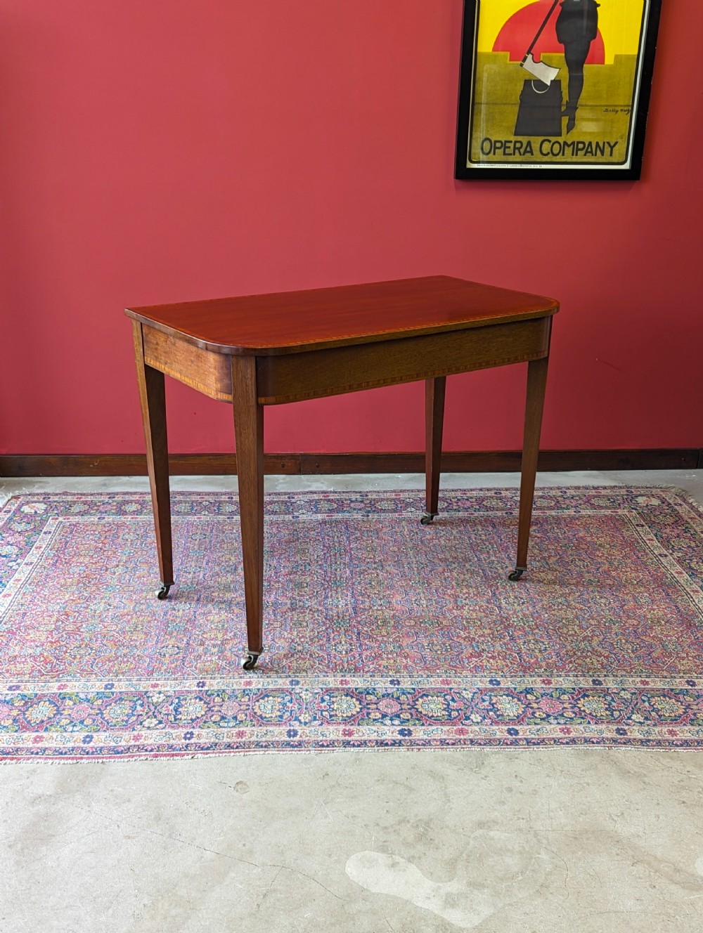 Antique Victorian Mahogany Console Table View VIII