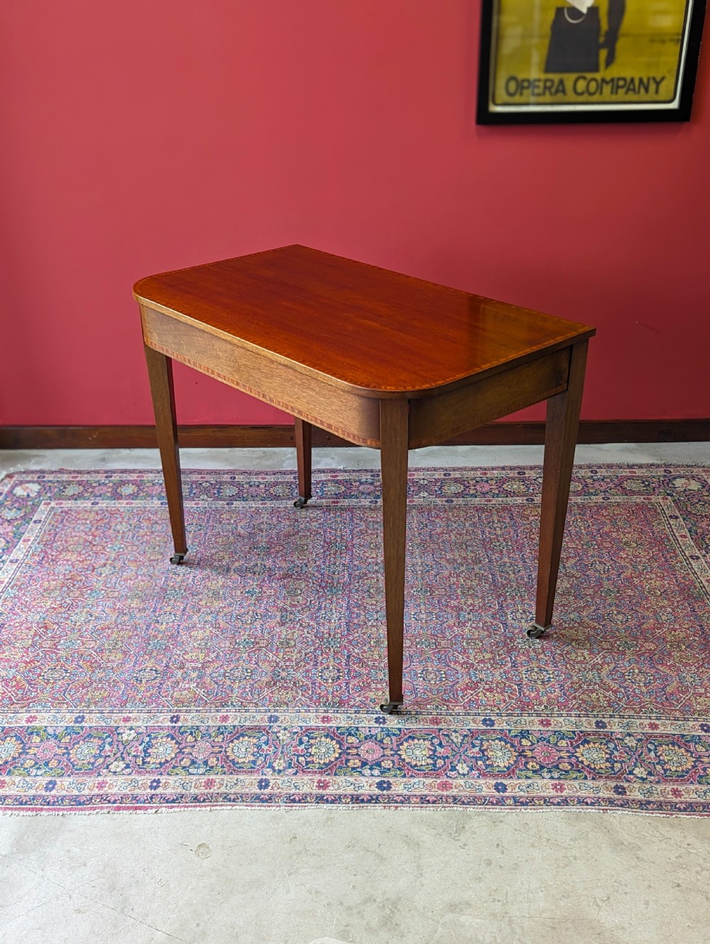 Antique Victorian Mahogany Console Table View IX