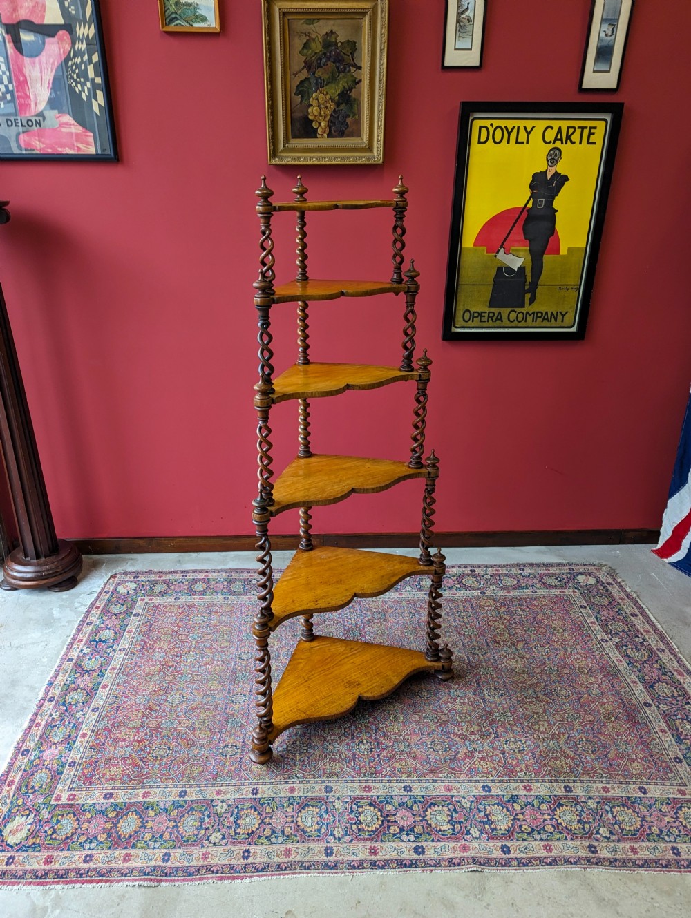 Antique 19th Century Tall Six Shelf Whatnot Stand View III
