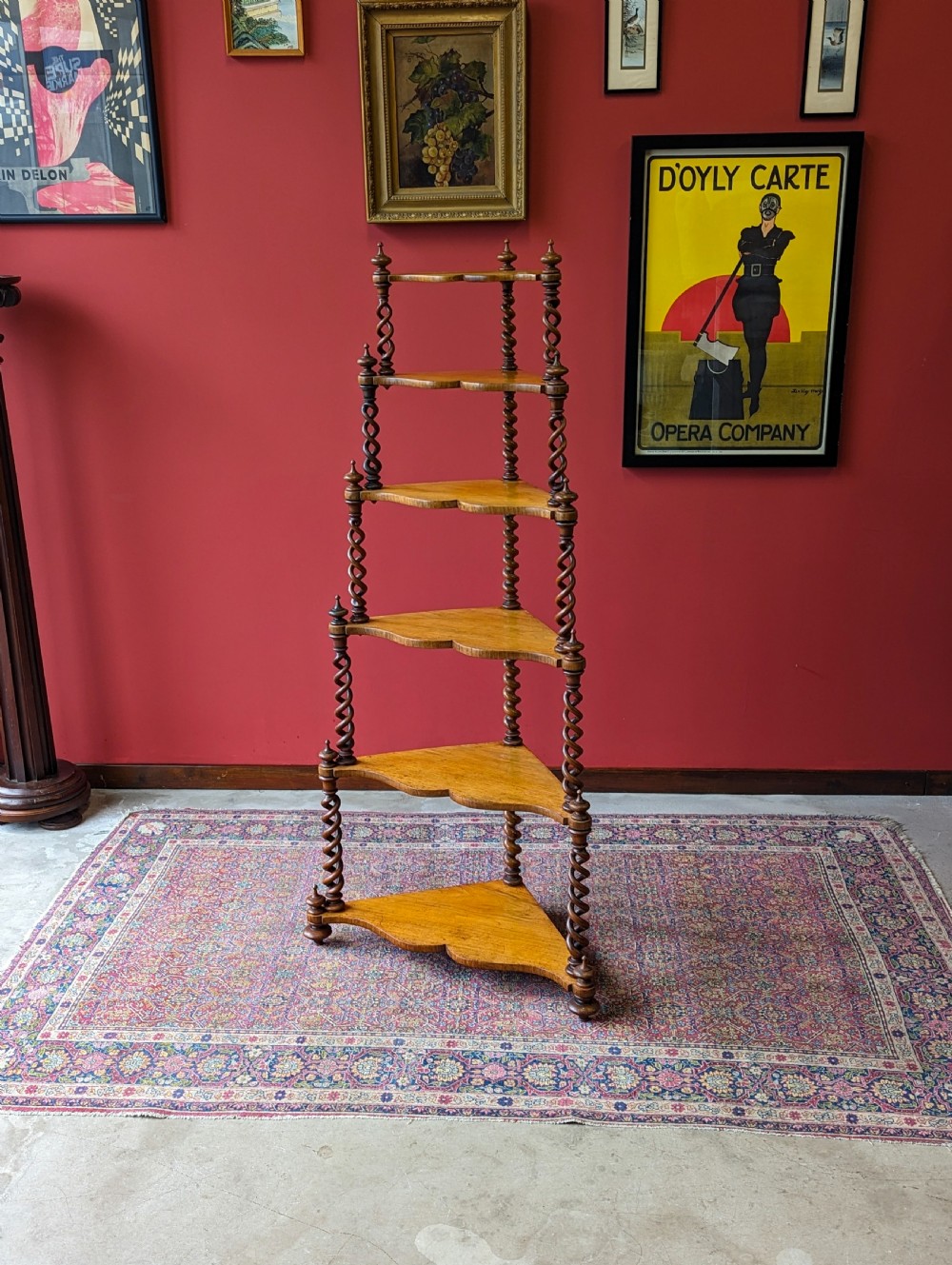 Antique 19th Century Tall Six Shelf Whatnot Stand View VIII