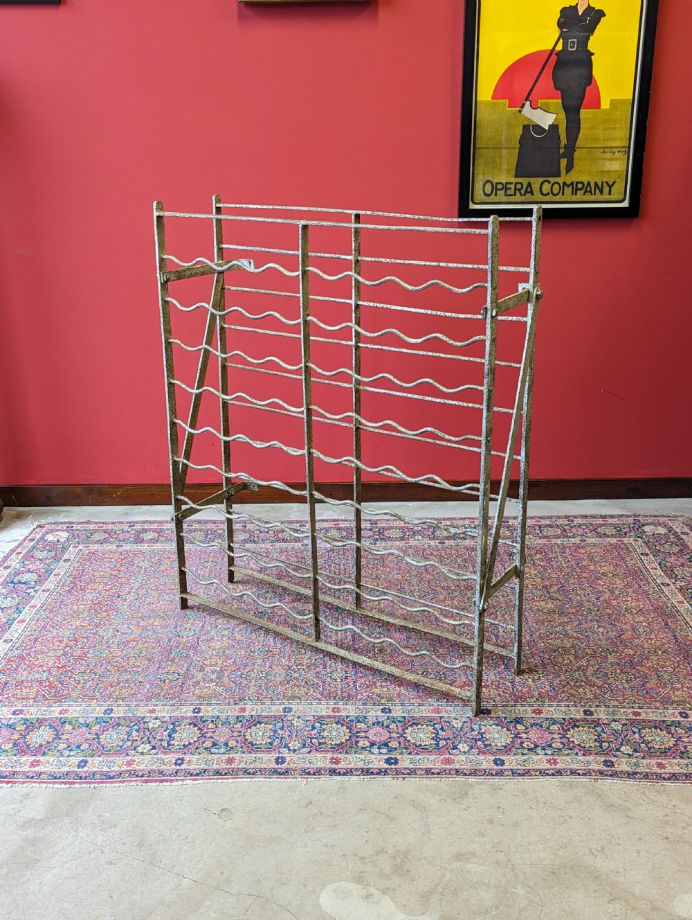 Antique Victorian Country House Cast Iron Wine Rack
