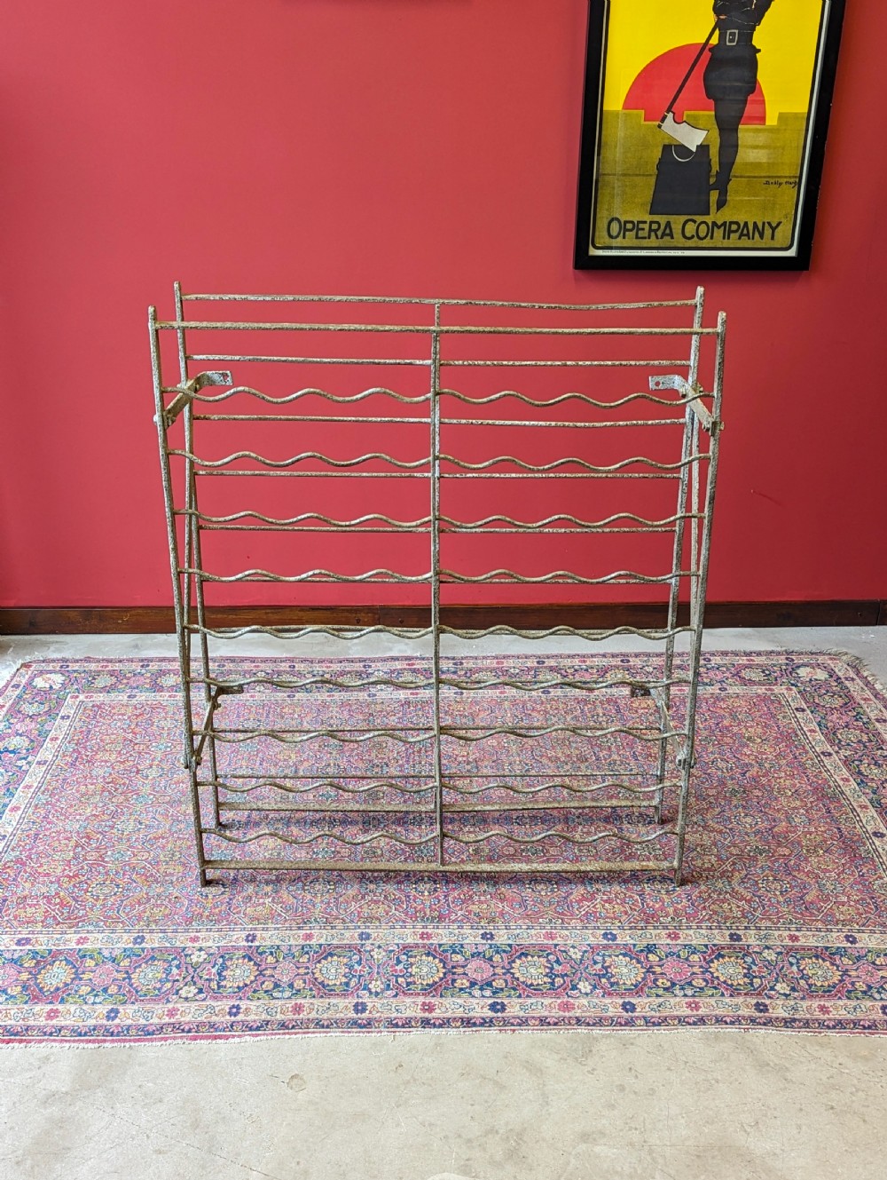 Antique Victorian Country House Cast Iron Wine Rack View II