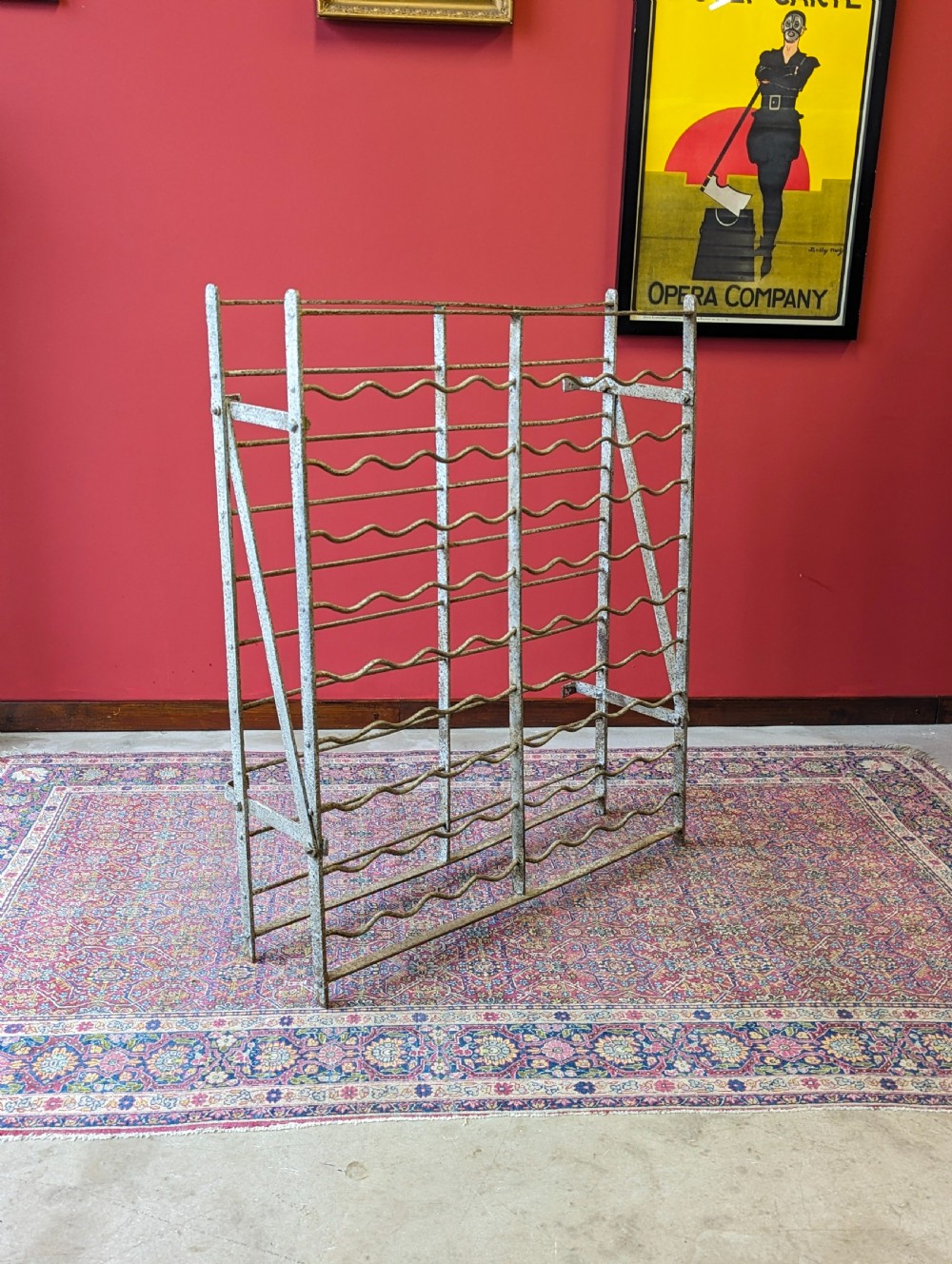 Antique Victorian Country House Cast Iron Wine Rack View III