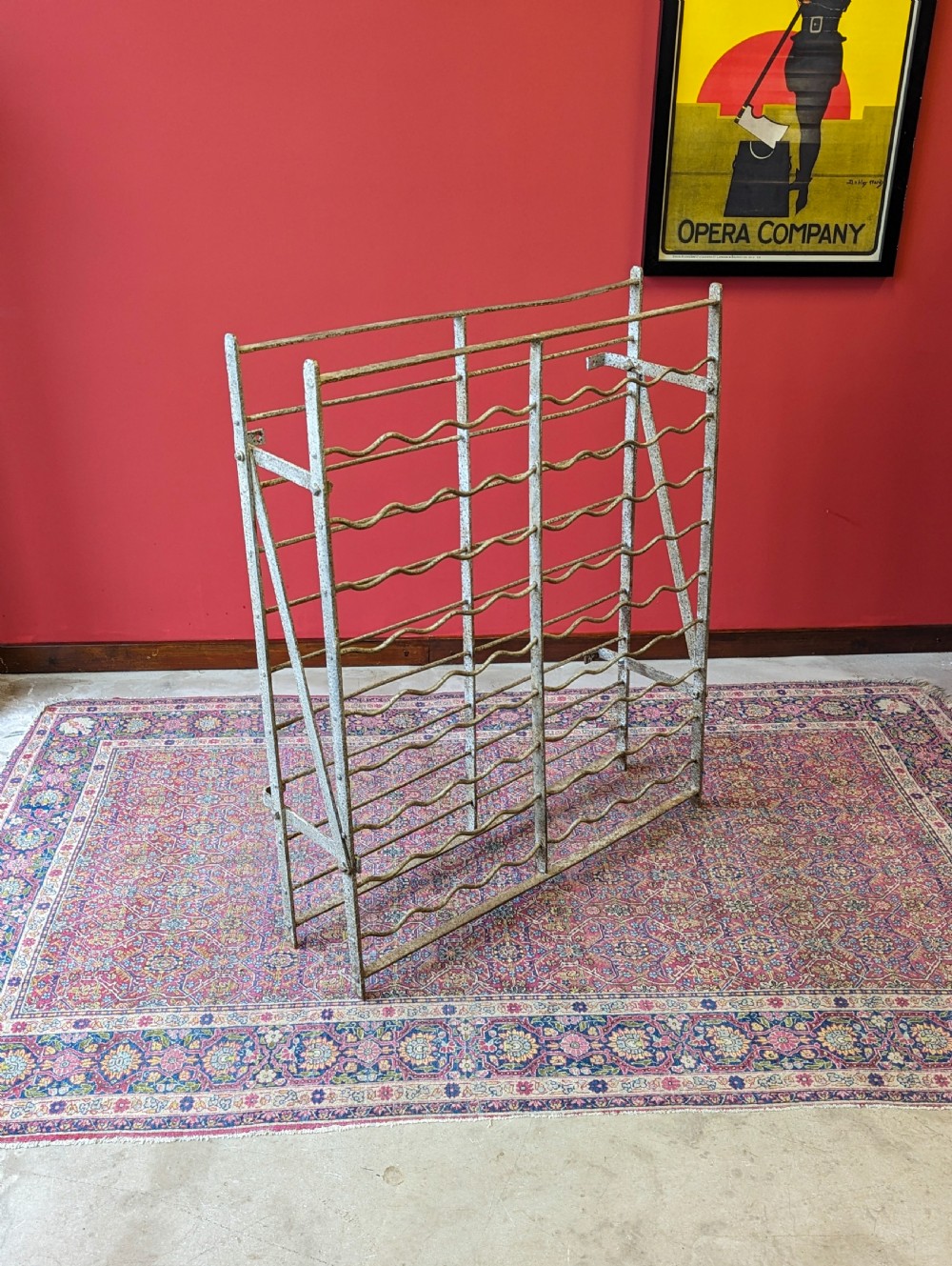 Antique Victorian Country House Cast Iron Wine Rack View IV