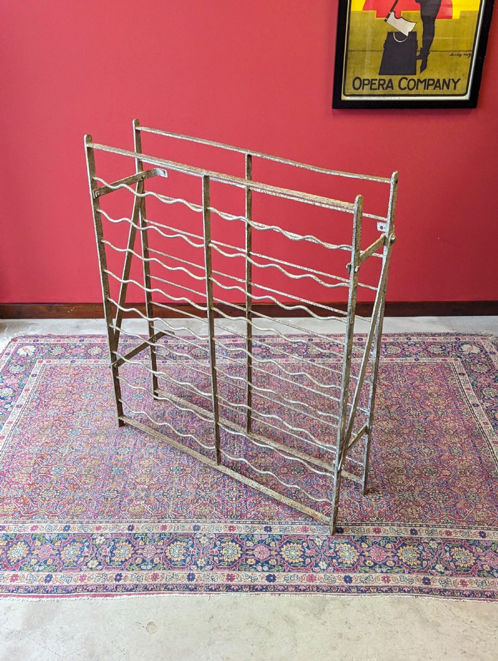 Antique Victorian Country House Cast Iron Wine Rack View VI