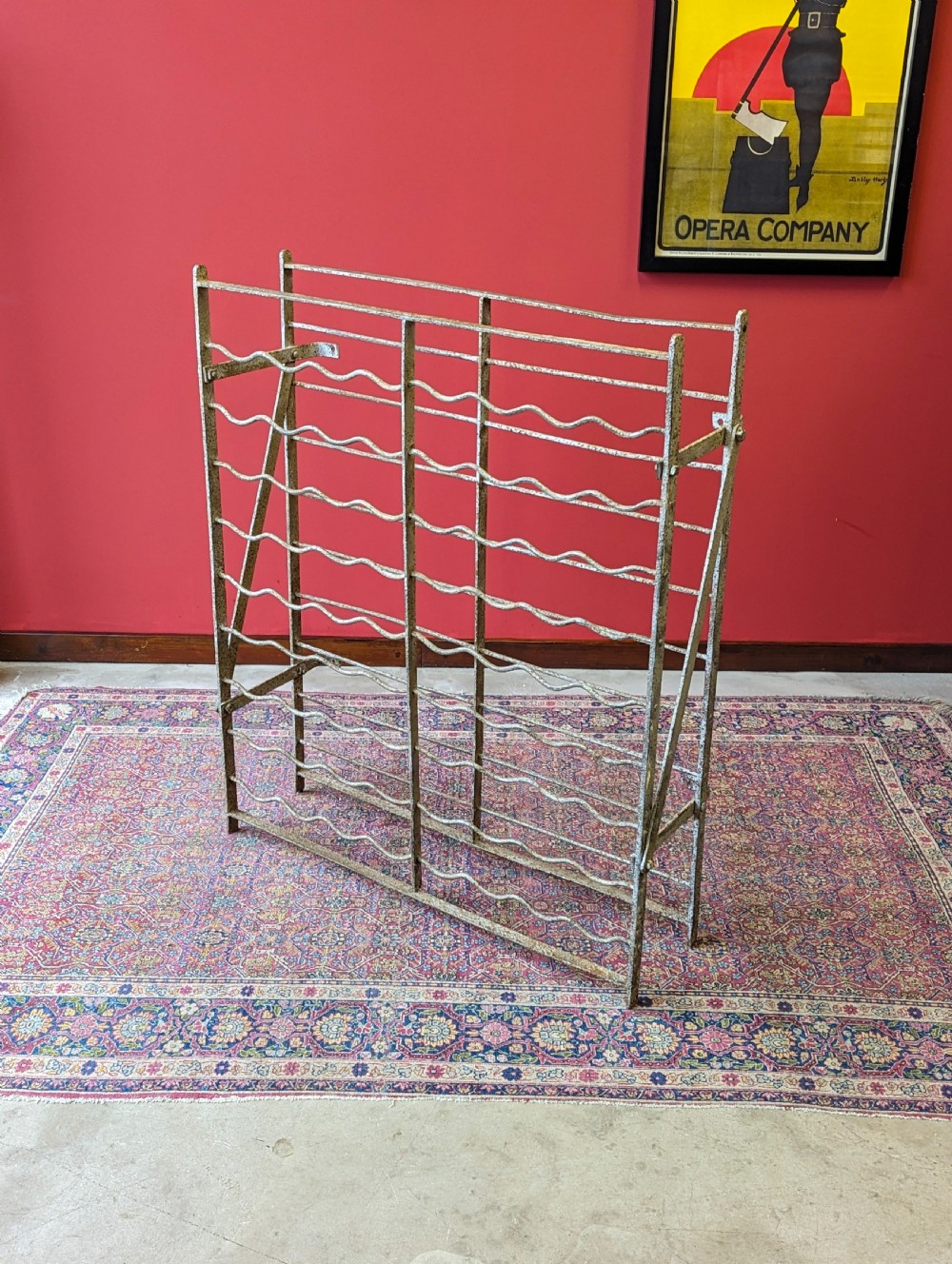 Antique Victorian Country House Cast Iron Wine Rack View X