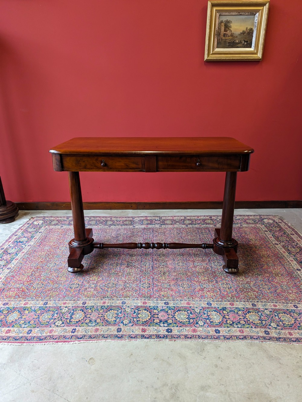 Antique Regency Period Mahogany Library Table Desk Circa 1830 View II