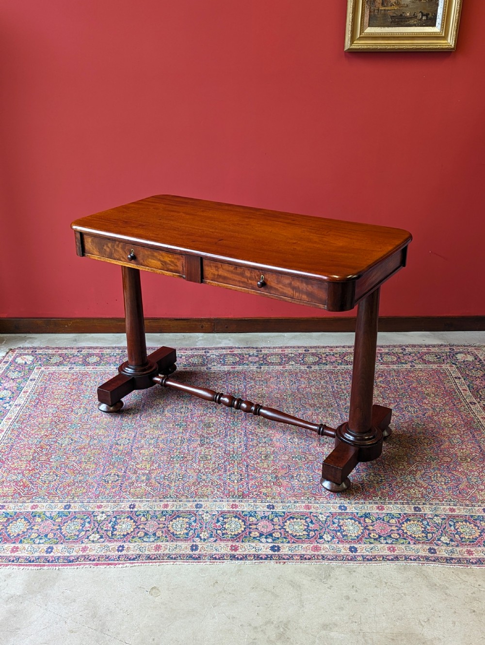 Antique Regency Period Mahogany Library Table Desk Circa 1830 View X