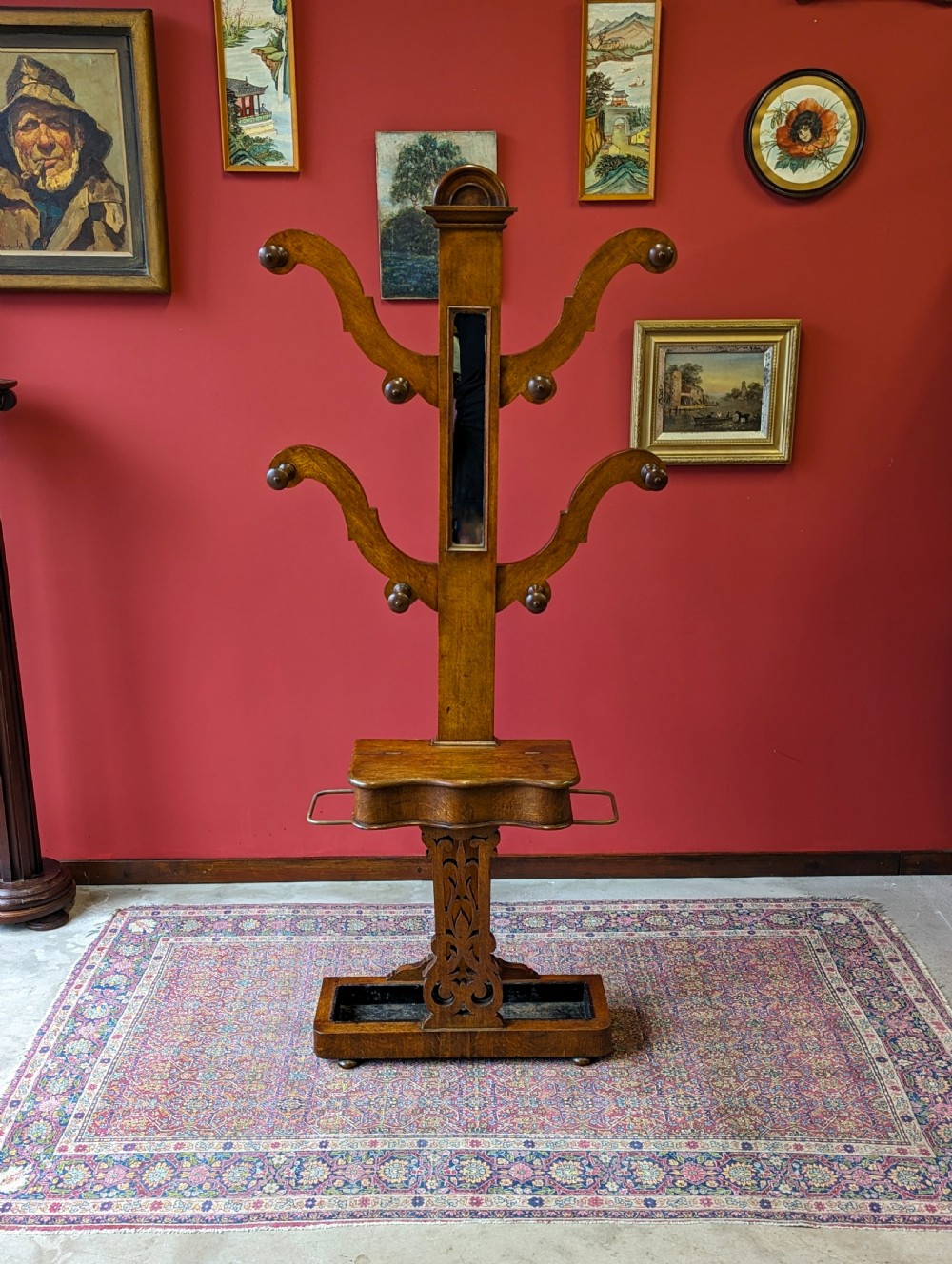 Antique Victorian Oak ‘Tree’ Hall Stand View II