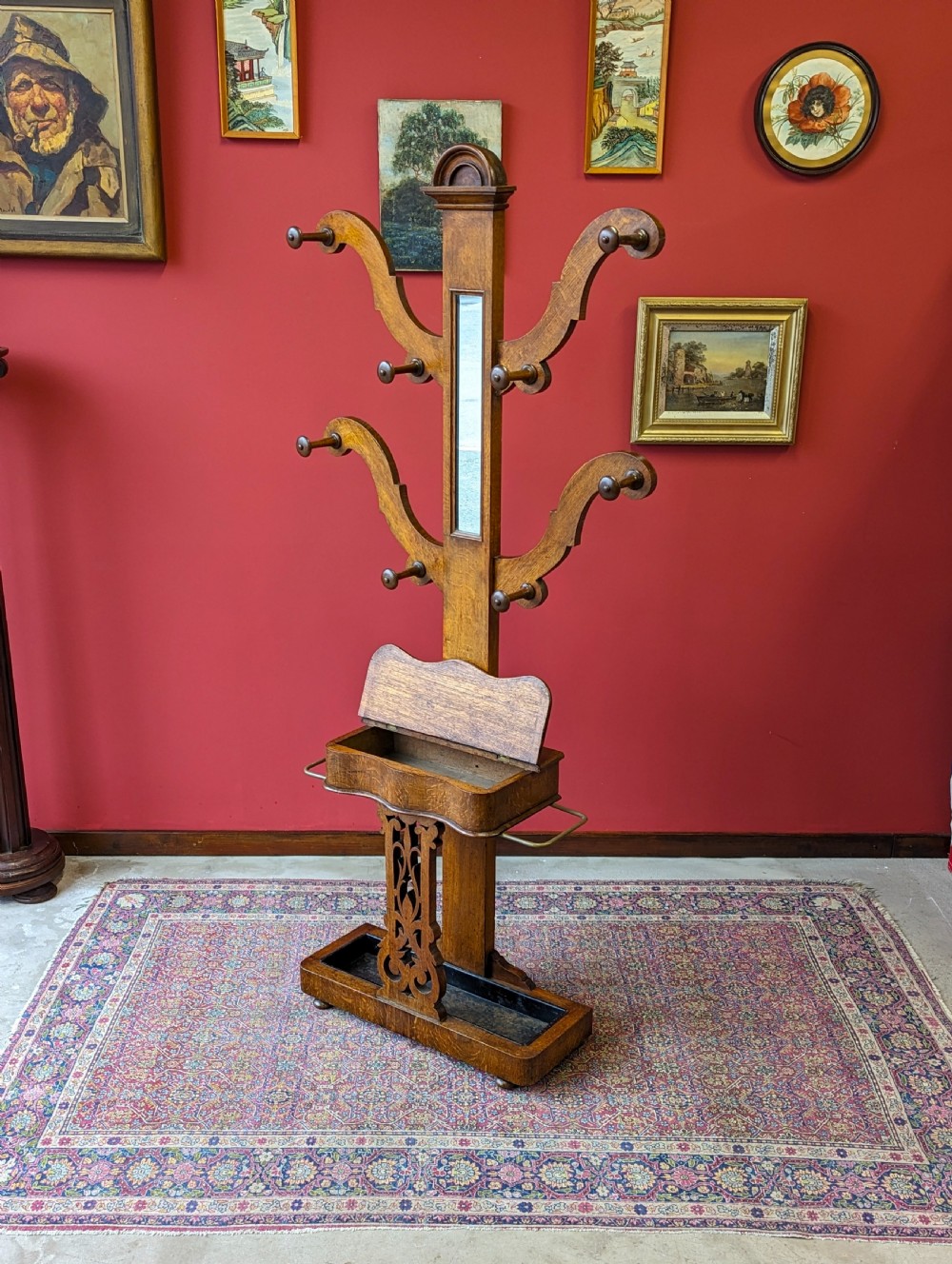 Antique Victorian Oak ‘Tree’ Hall Stand View IX