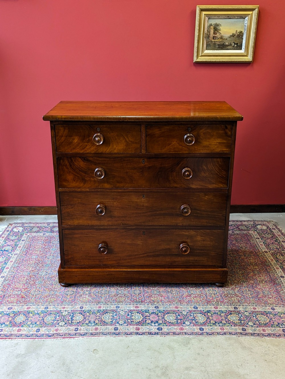 Antique Victorian Mahogany Chest of Drawers View II