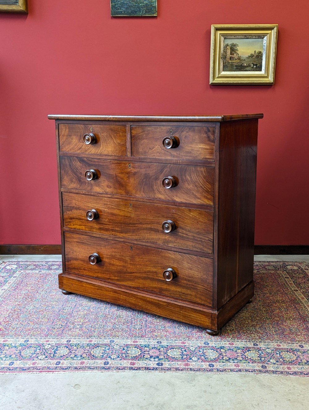 Antique Victorian Mahogany Chest of Drawers View V