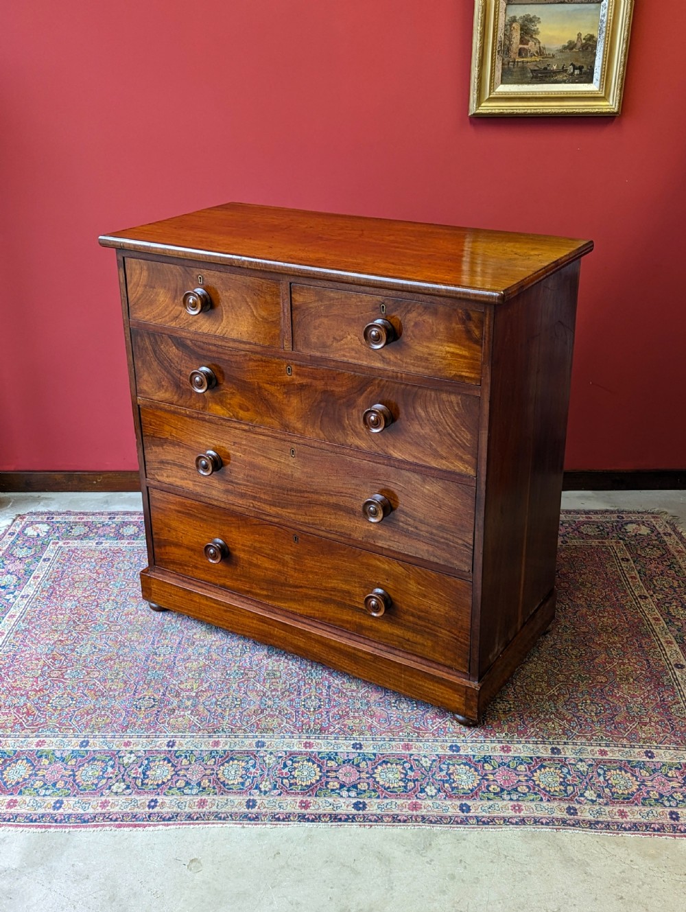 Antique Victorian Mahogany Chest of Drawers View X