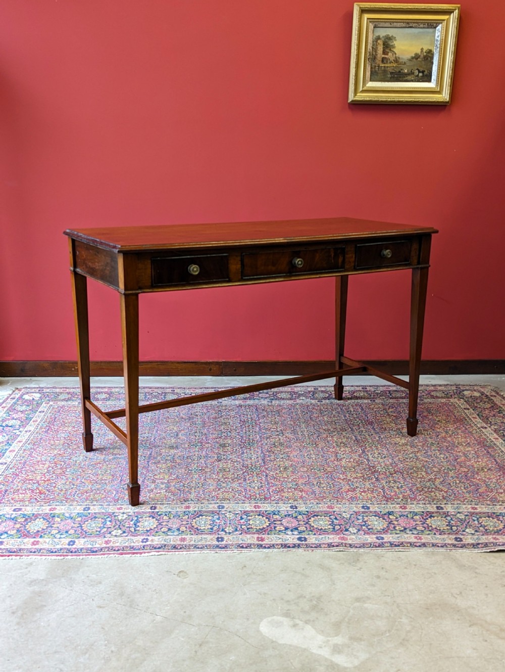 Antique Victorian Mahogany Writing Table View IX