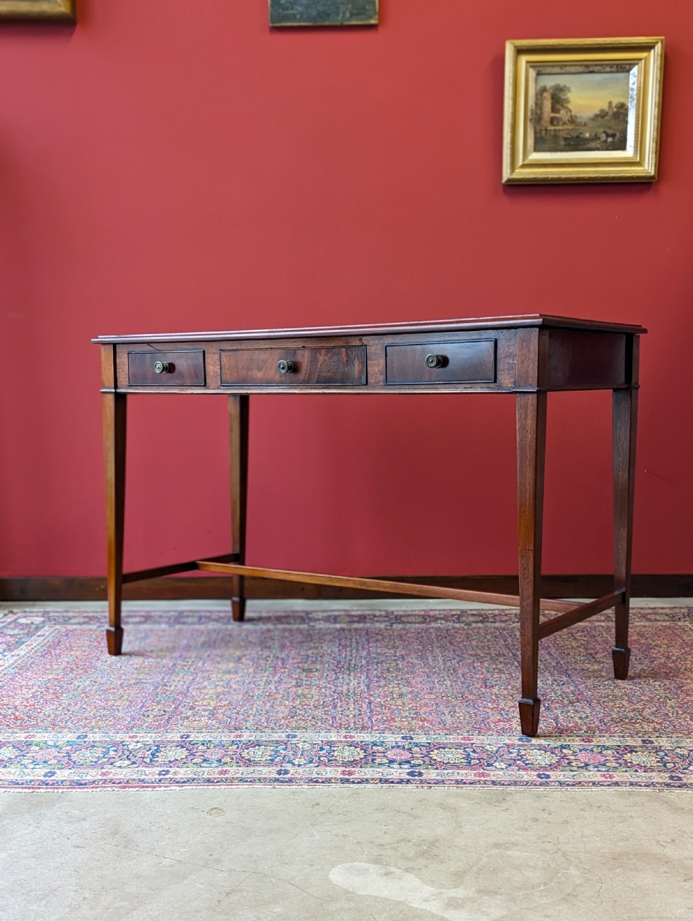 Antique Victorian Mahogany Writing Table View X