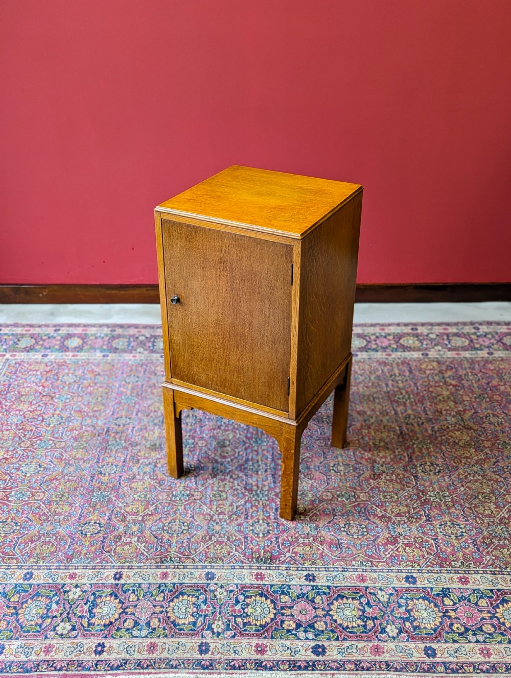 Antique 1920’s Light Oak Bedside Cupboard View V