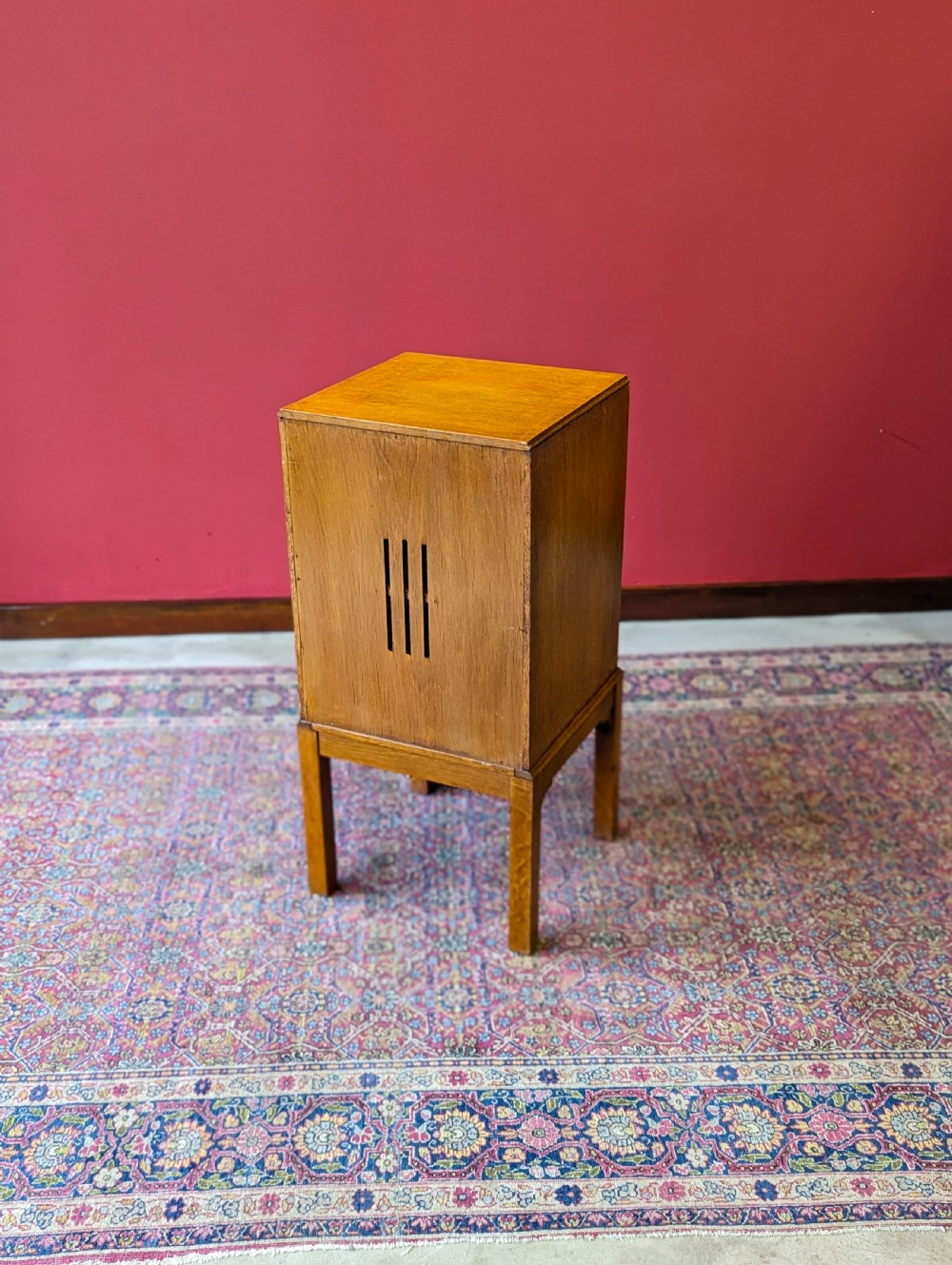 Antique 1920’s Light Oak Bedside Cupboard View VII