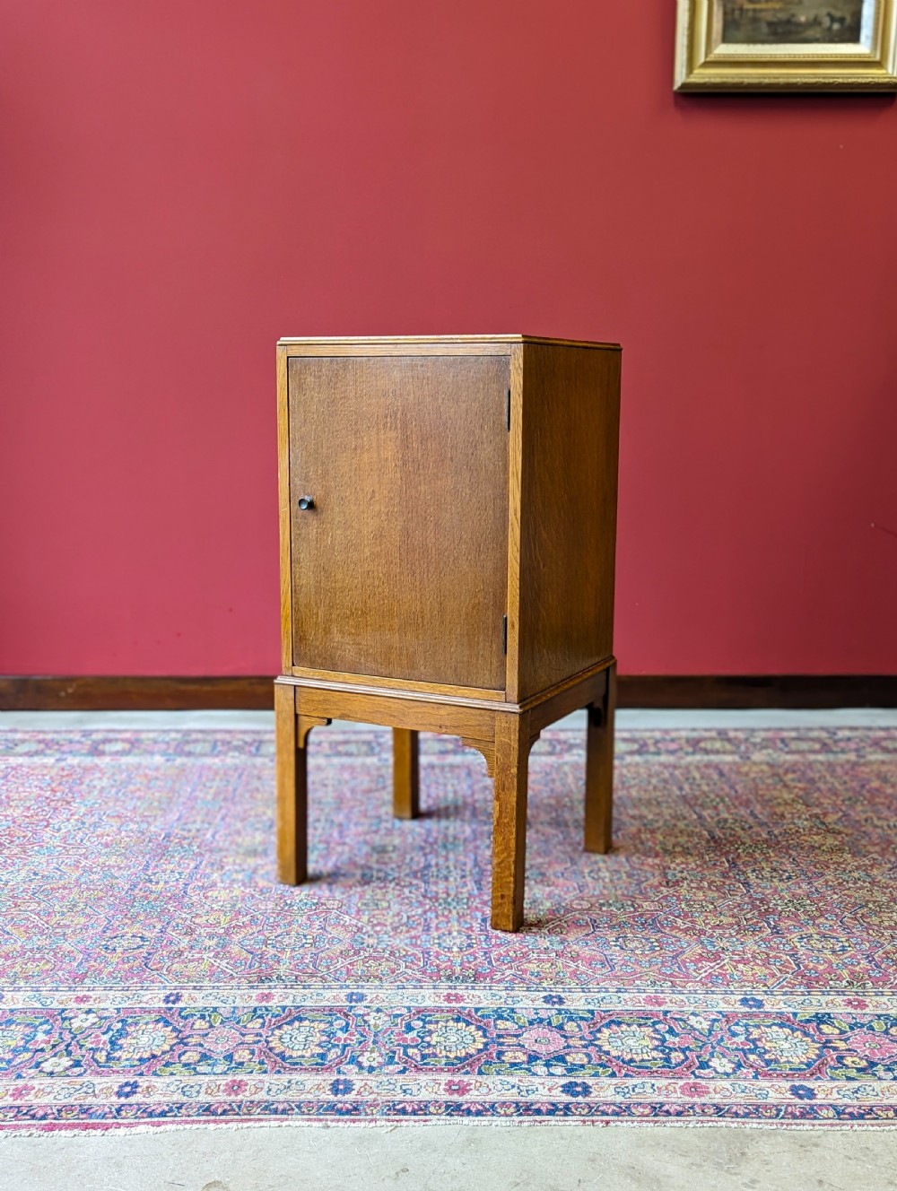 Antique 1920’s Light Oak Bedside Cupboard View IX