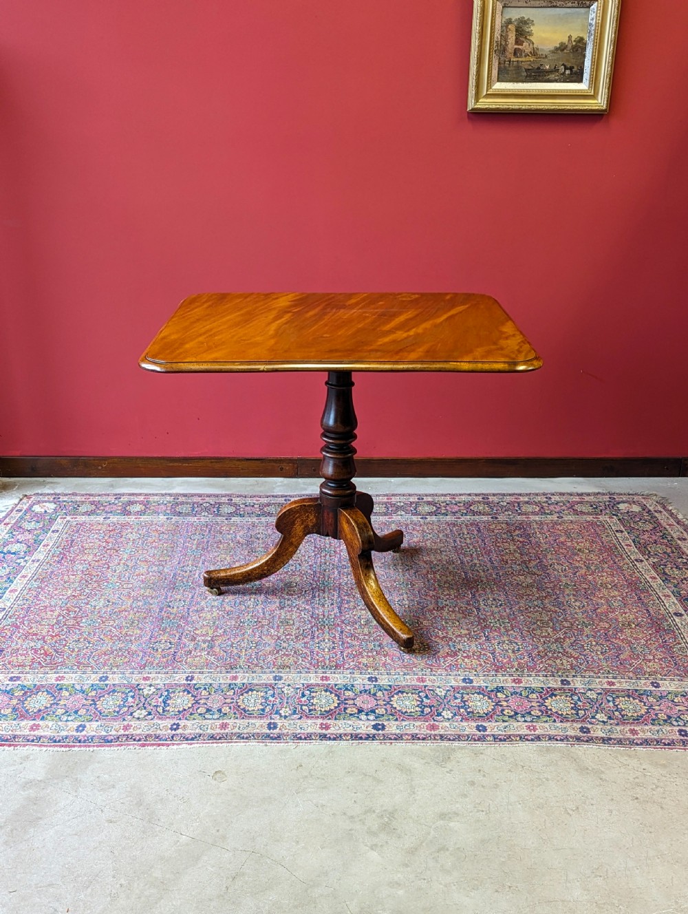 Antique 19th Century Mahogany Tilt Top Breakfast Table View VI
