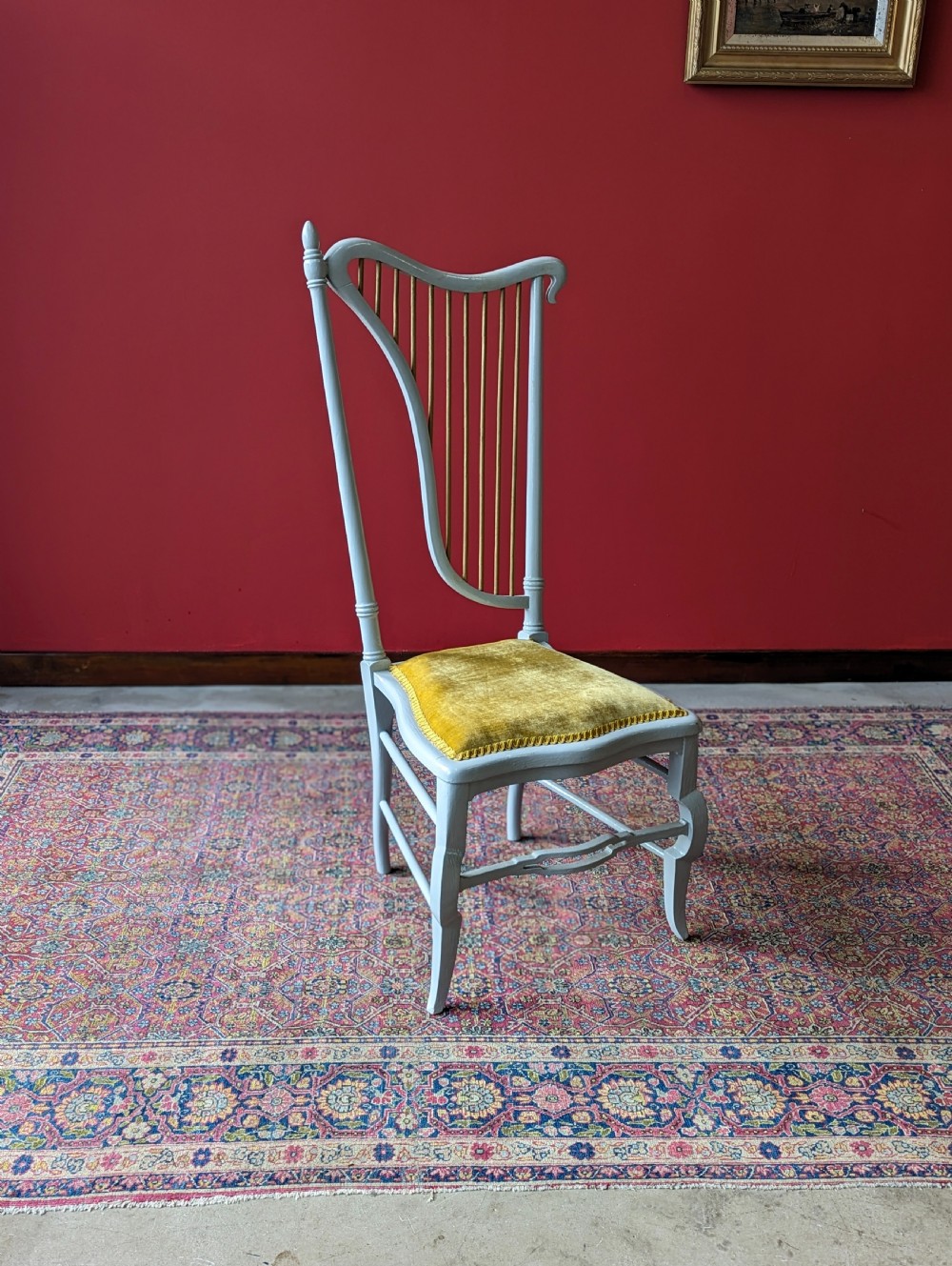 Antique Early 20th Century Harpist’s Chair View IV