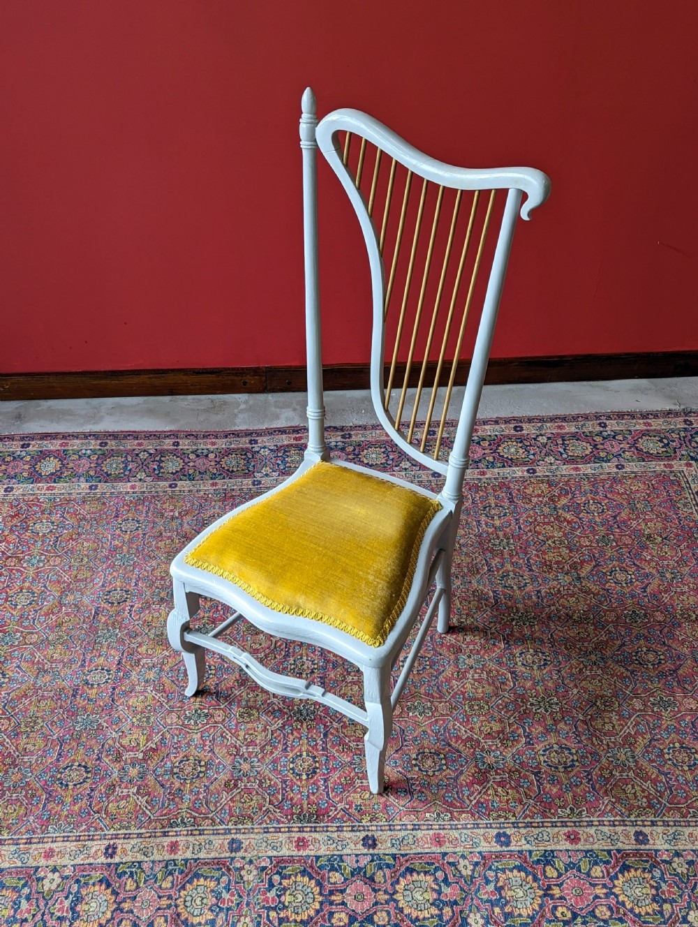 Antique Early 20th Century Harpist’s Chair View VI