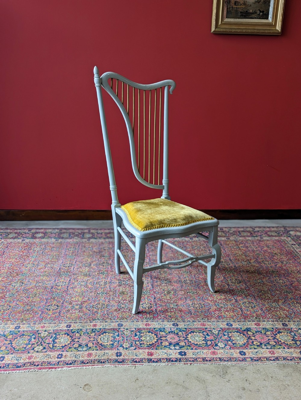 Antique Early 20th Century Harpist’s Chair View VIII