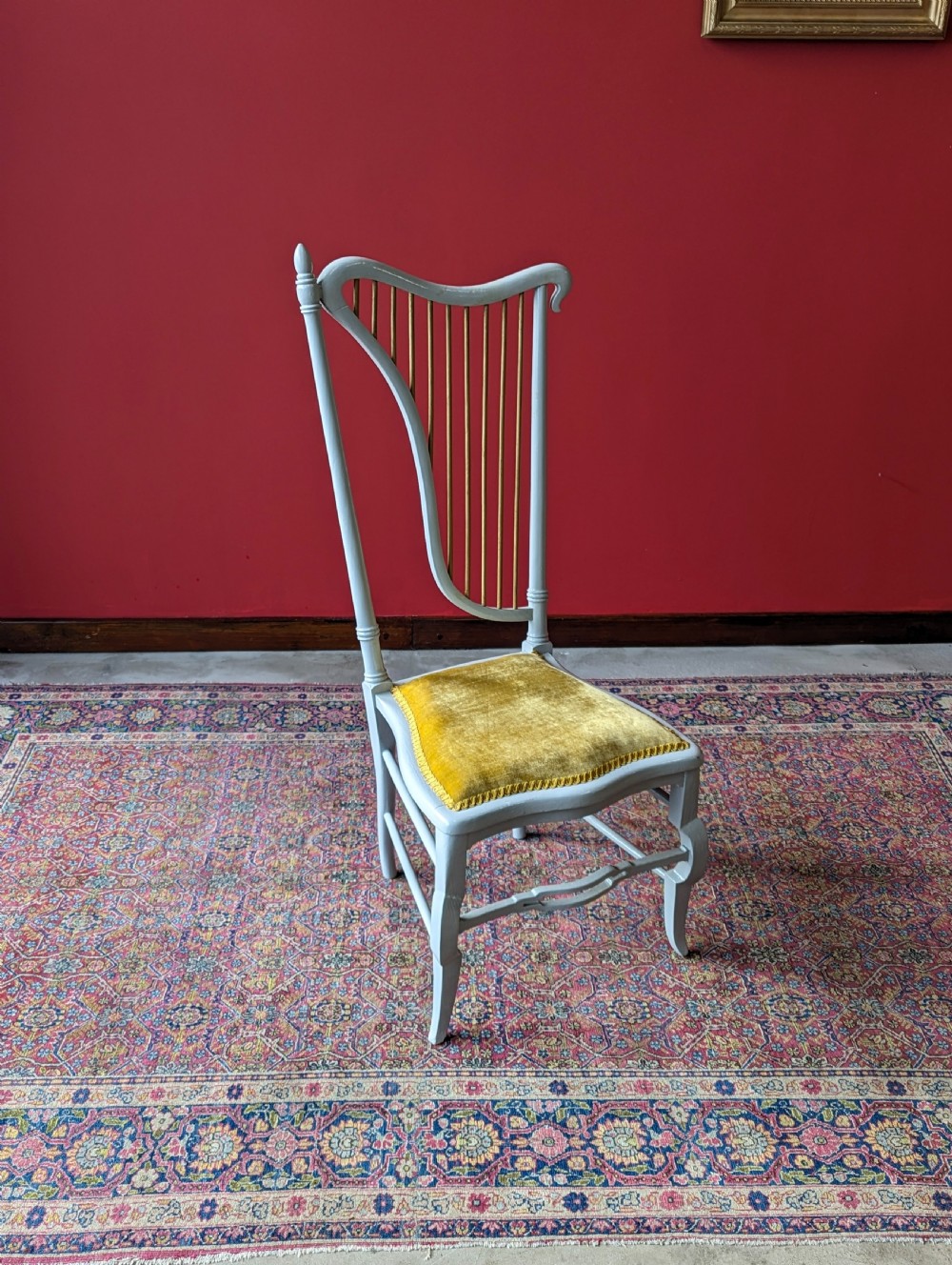 Antique Early 20th Century Harpist’s Chair View IX