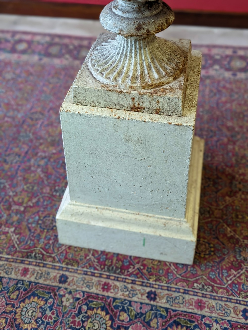Antique Early 20th Century Cast Iron Garden Urn View V