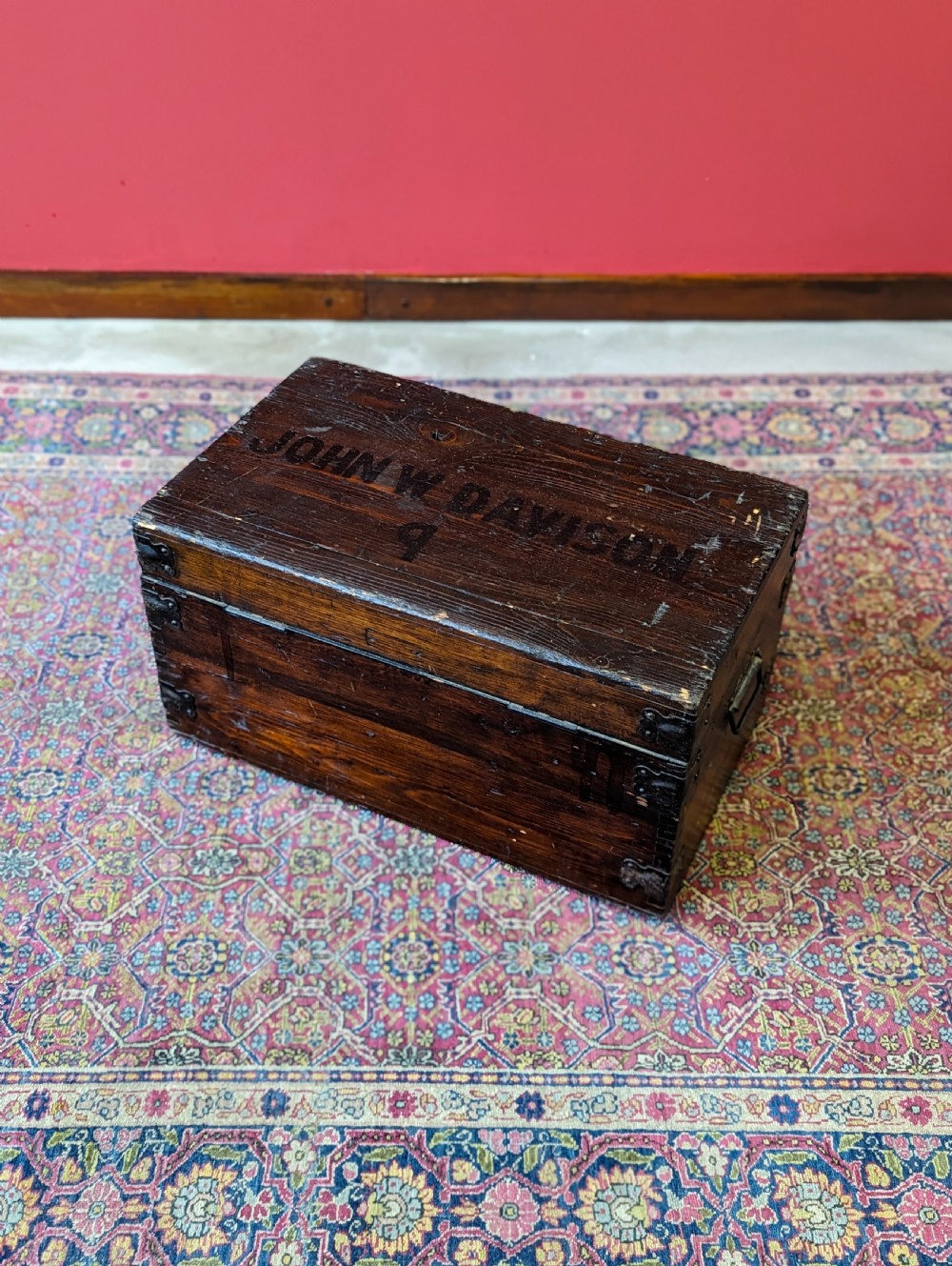 Antique Early 20th Century Pine Military Chest View III