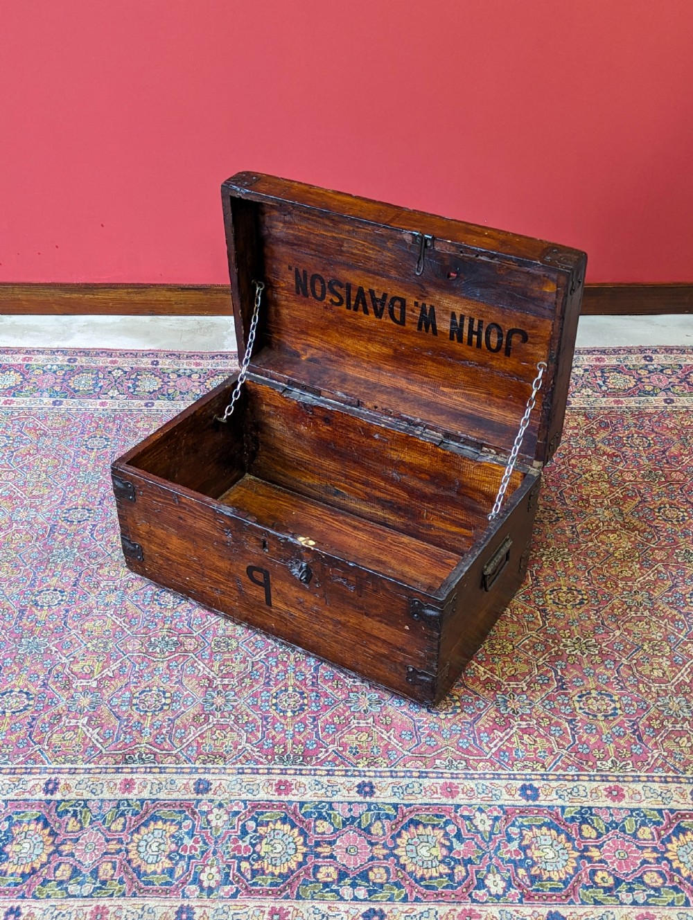 Antique Early 20th Century Pine Military Chest View IV