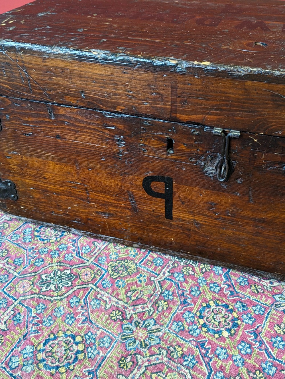 Antique Early 20th Century Pine Military Chest View IX