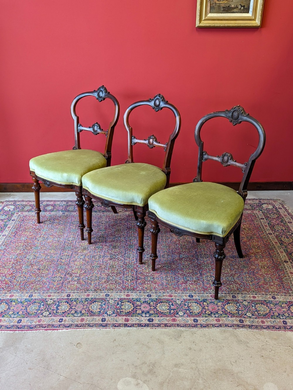 Set of Six Antique Victorian Rosewood Dining Chairs View II