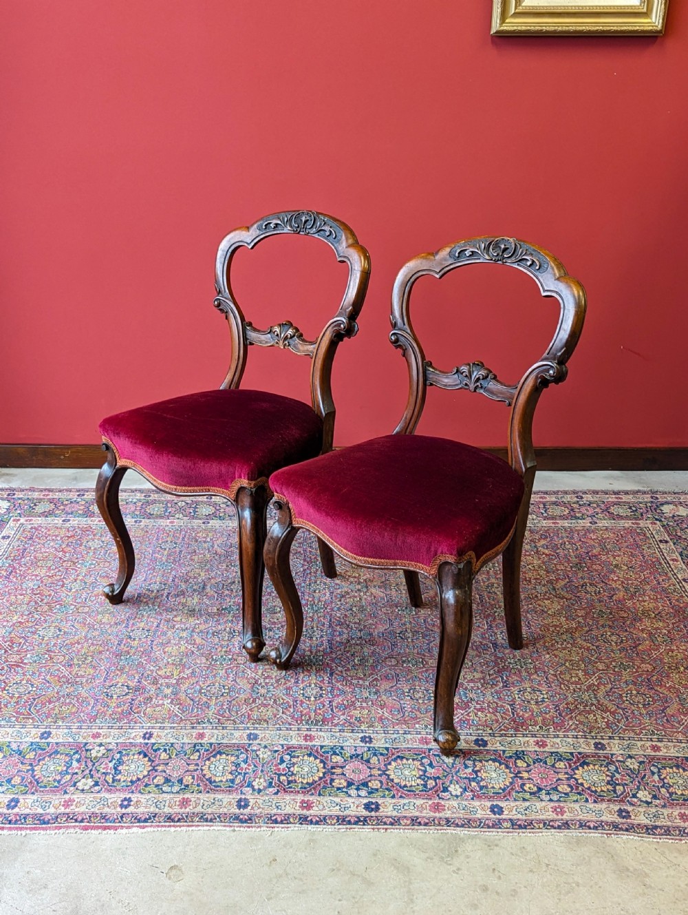 Set of Four Antique Victorian Mahogany Dining Chairs View II