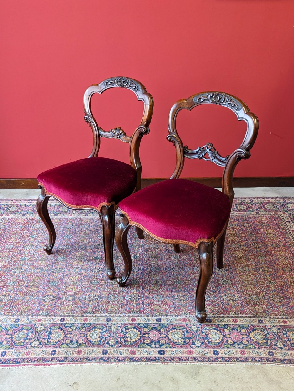 Set of Four Antique Victorian Mahogany Dining Chairs View IV