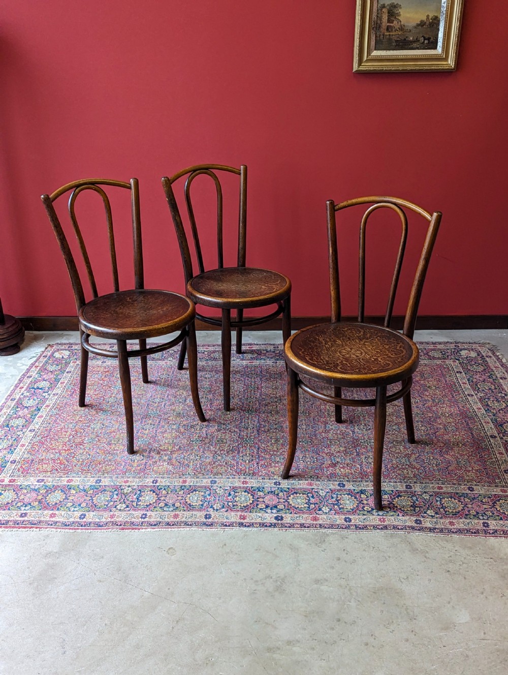 Set of Three Early 20th Century Thonet Bentwood Bistro Chairs View II