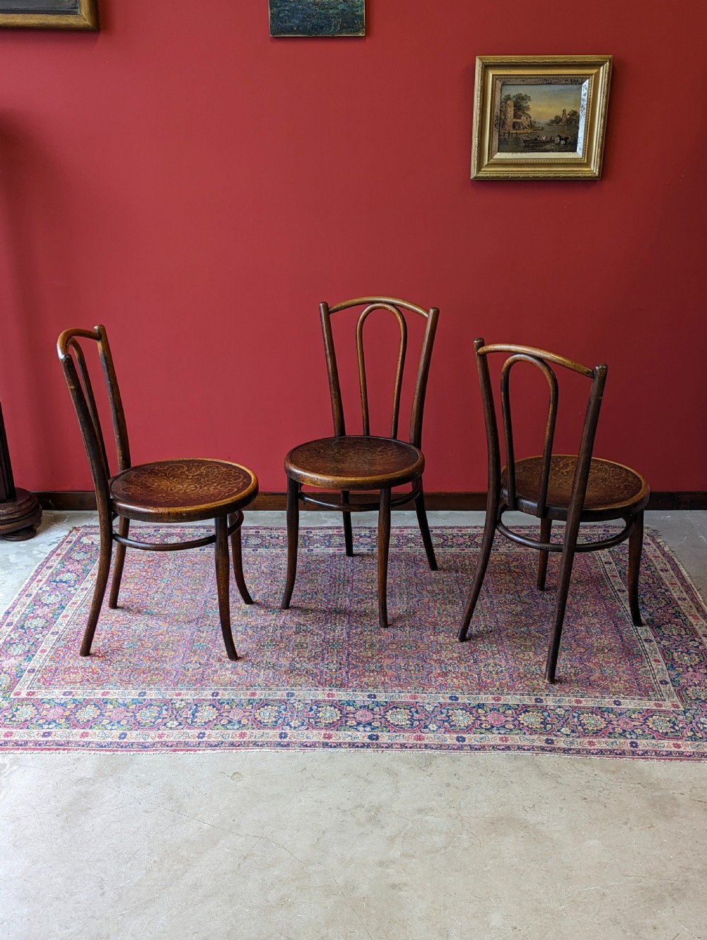 Set of Three Early 20th Century Thonet Bentwood Bistro Chairs View V